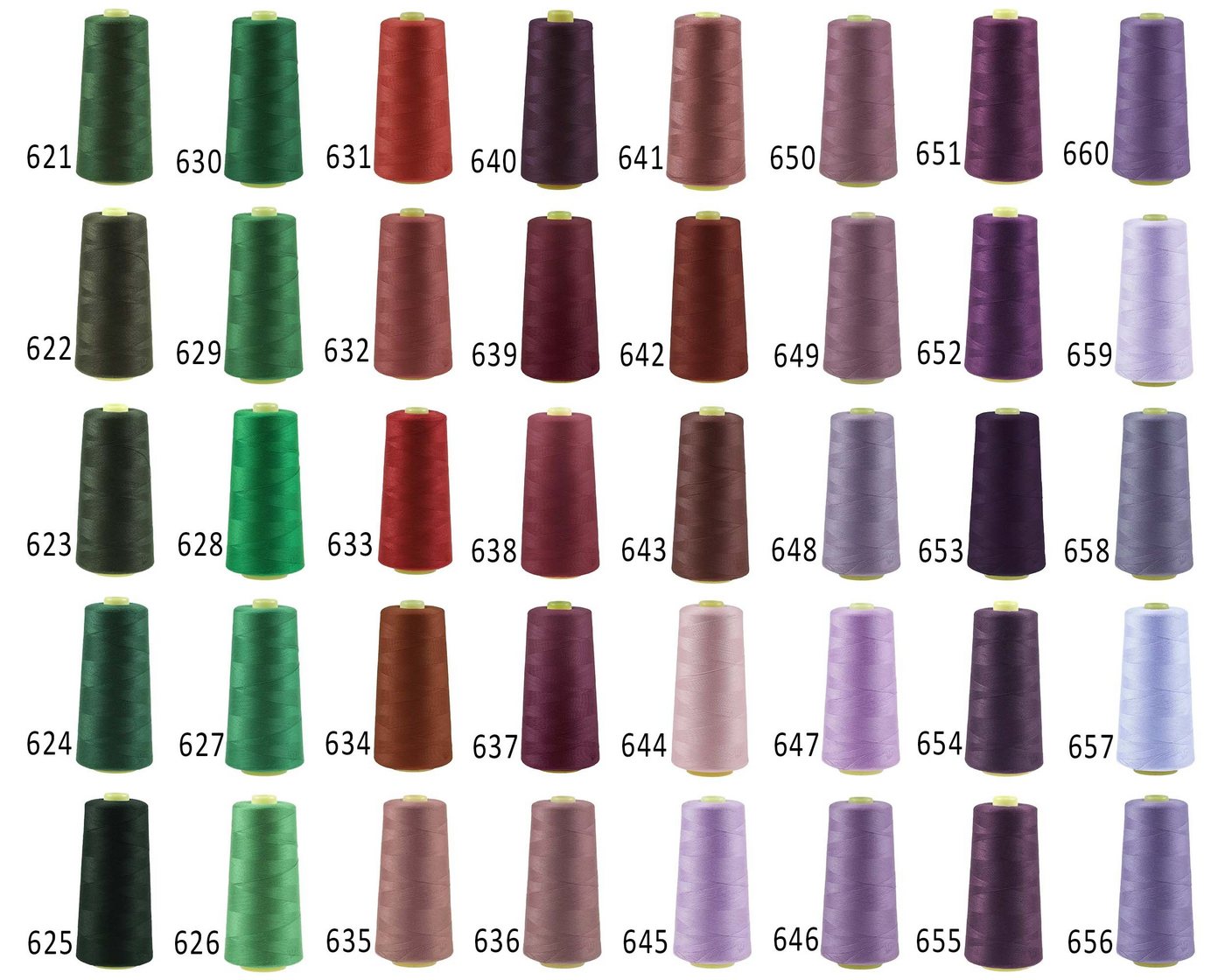 Thumbnail - maDDma 4572m Qualitäts Overlock-Garn Overlock-Nähgarn Polyestergarn Overlockgarn, 4572 m, A637 aubergine