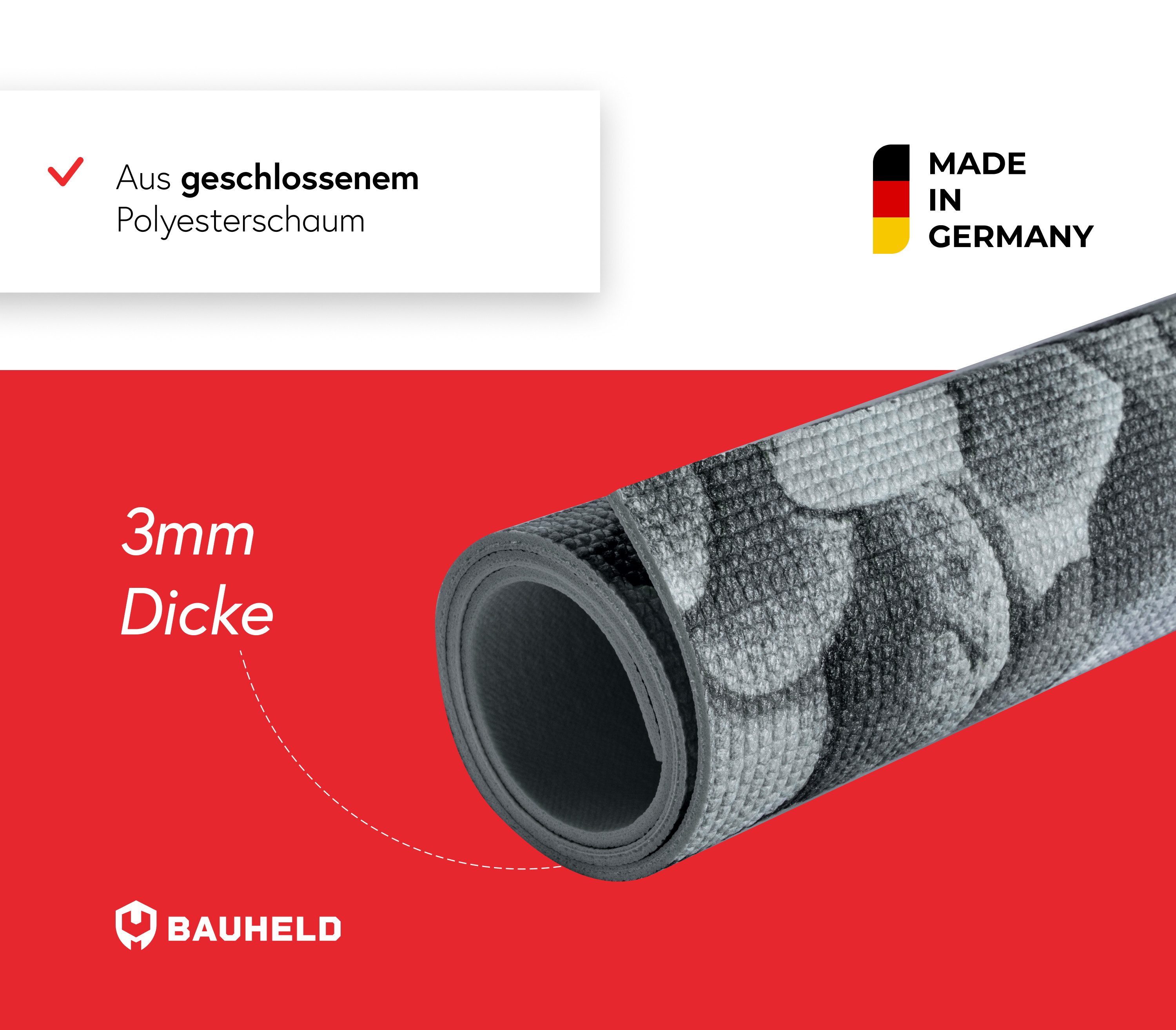 BAUHELD Antirutschmatte Waschmaschine [Made in Germany], 60x60 cm, Waschmaschinenauflage mit Vinyl-Beschichtung, Als Waschmaschinenbezug, Waschmaschinenabdeckung, Auch für Trockner