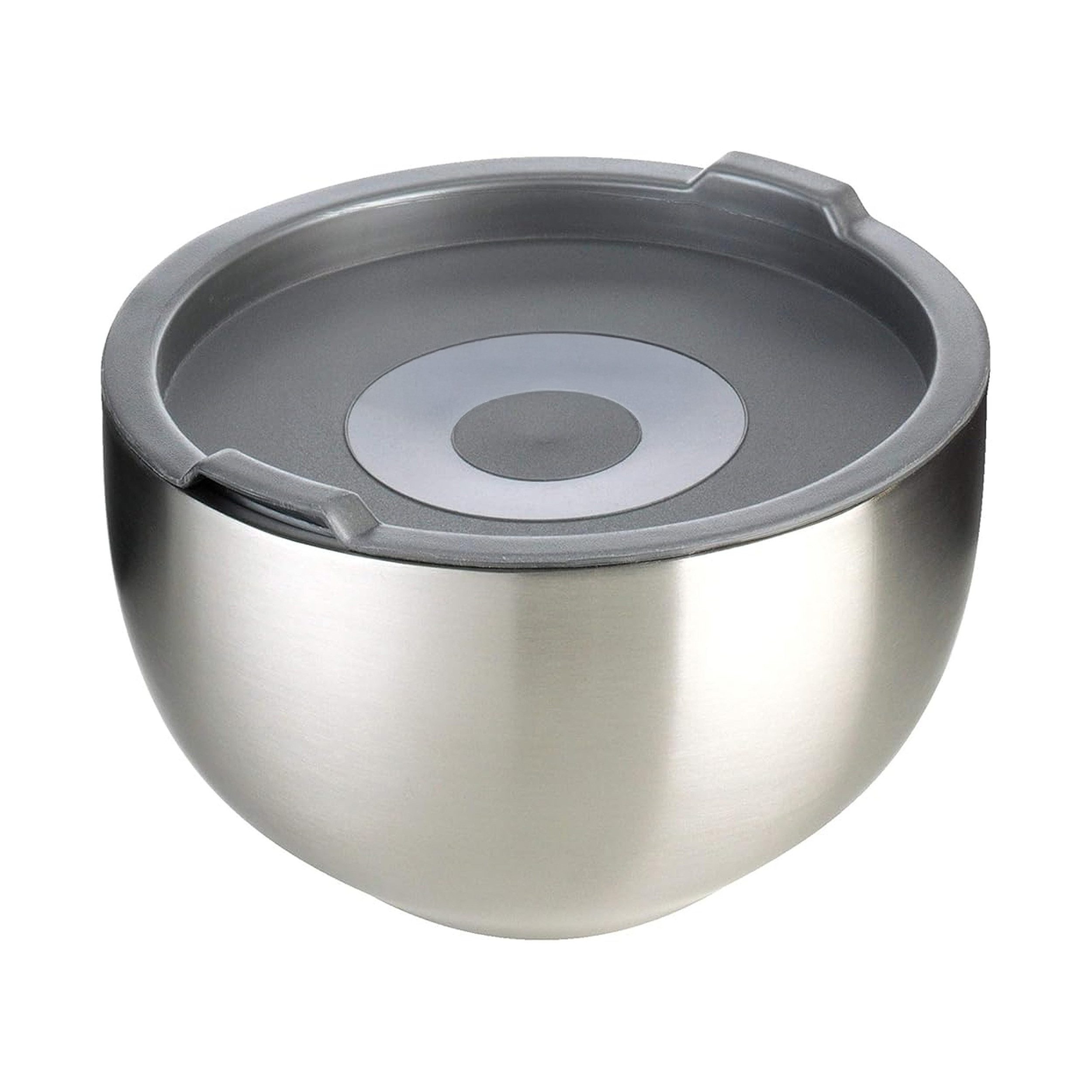 GSW Rührschüssel GSW Thermoschüssel 18cm mit Deckel – Edelstahl 1,3 Liter, Edelstahl