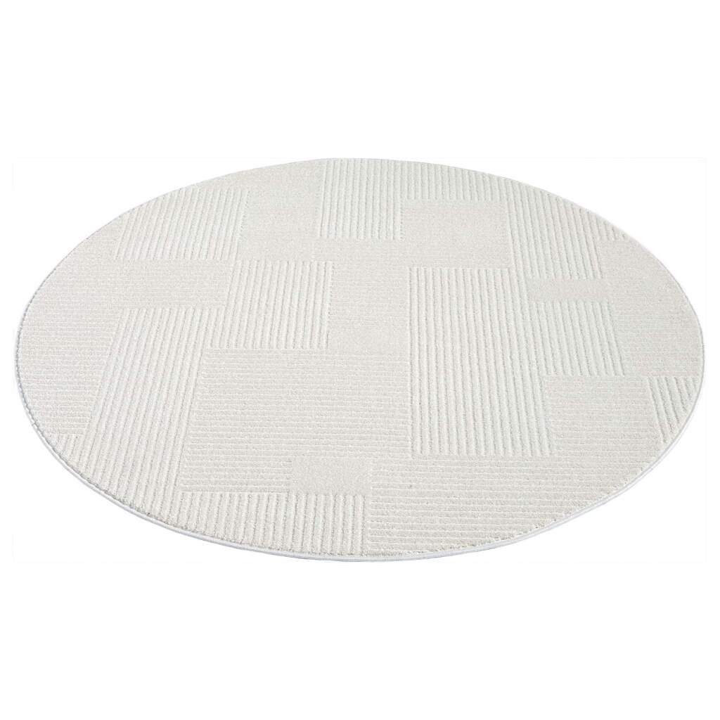 Carpet City Teppich »FLAIR177«, rund, 11 mm Höhe, Kurzflor-Teppich, Skandi- günstig online kaufen