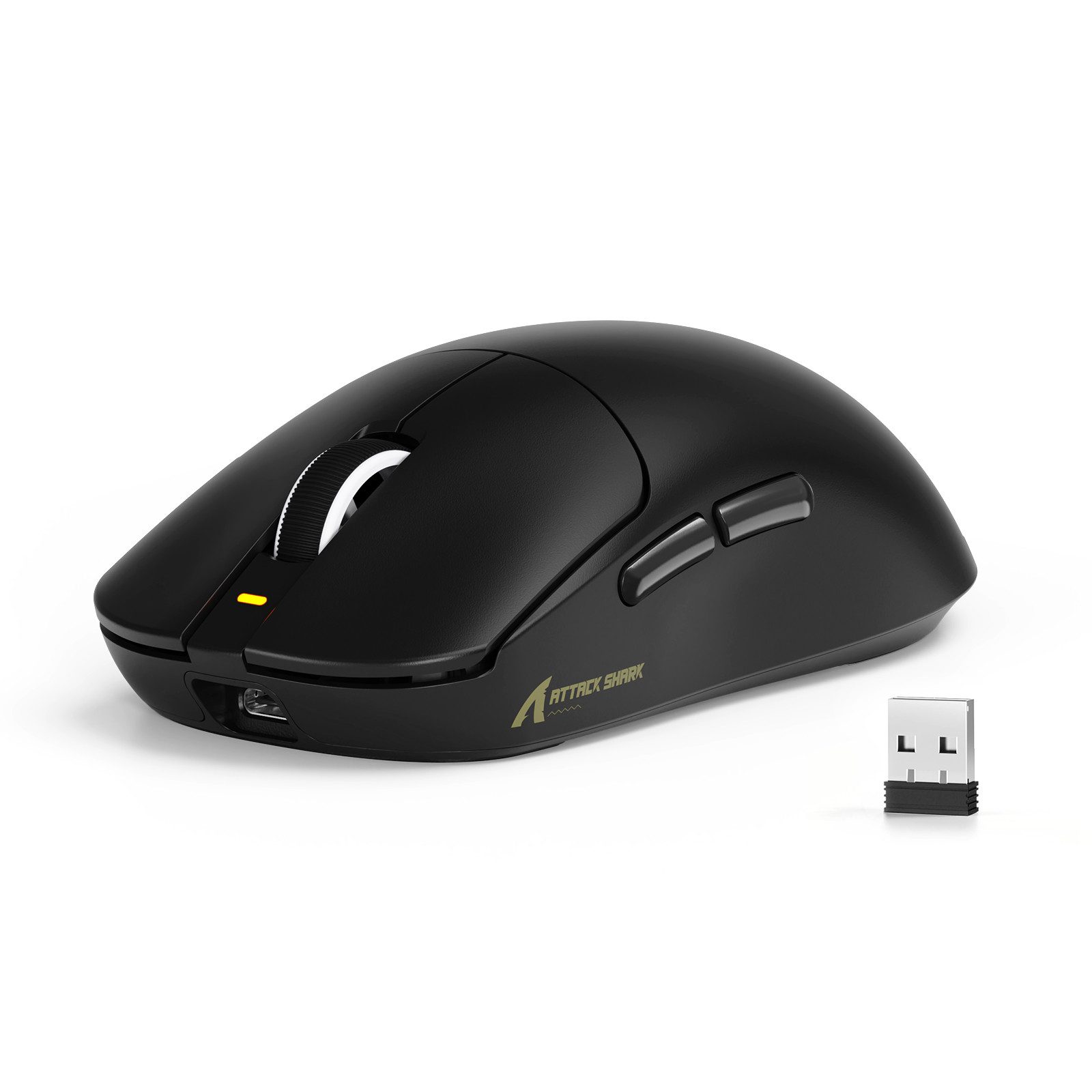 ATTACK SHARK X8SE Kabellose Maus,55 g ultraleicht,ür große Hände,80 Mio. Klicks Gaming-Maus (2.4Ghz, Bluetooth, USB-C, 25.000 DPI.Ultra-Light)