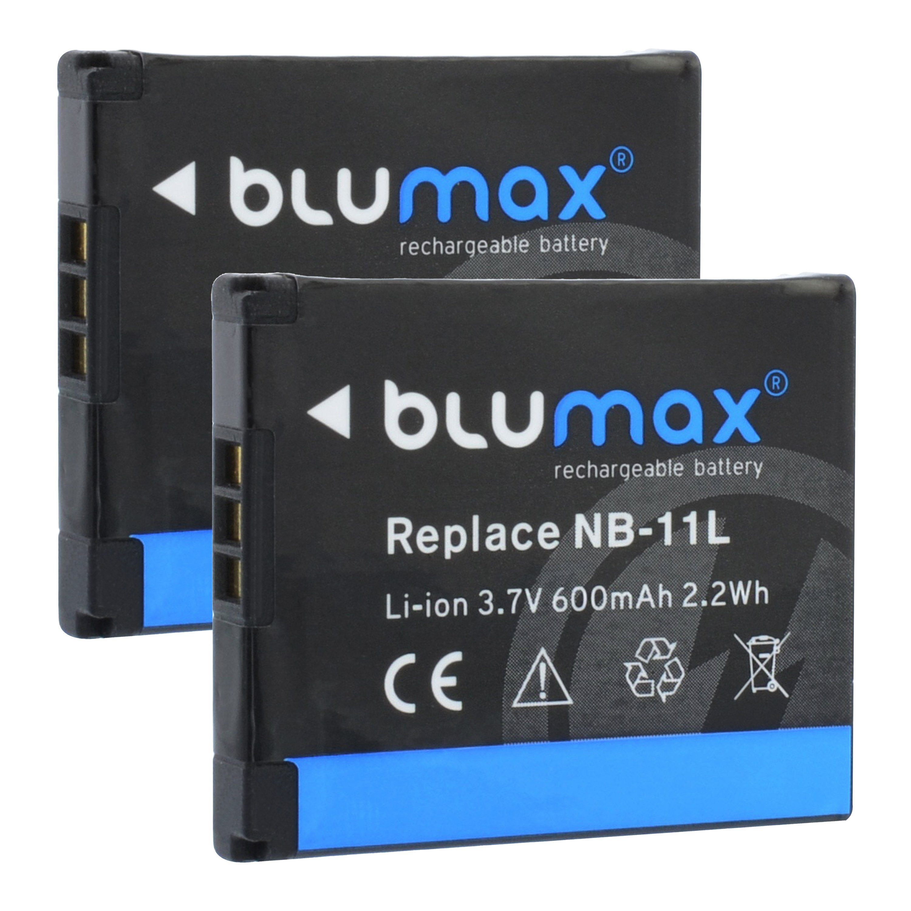 Blumax 2x NB-11L NB-11LH IXUS 170 175 180 185 600 mAh Kamera-Akku