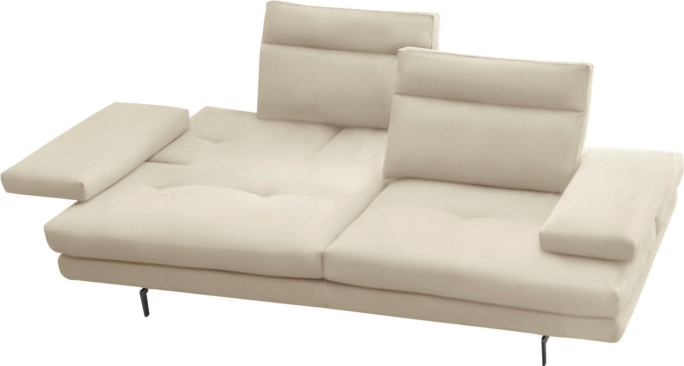 CALIA ITALIA 3,5-Sitzer Toby Wing, 228 cm breit, italienisches Designsofa, Megasofa, inkl. Sitztiefenverstellung und Armteilfunktion, Füße in Schwarz matt