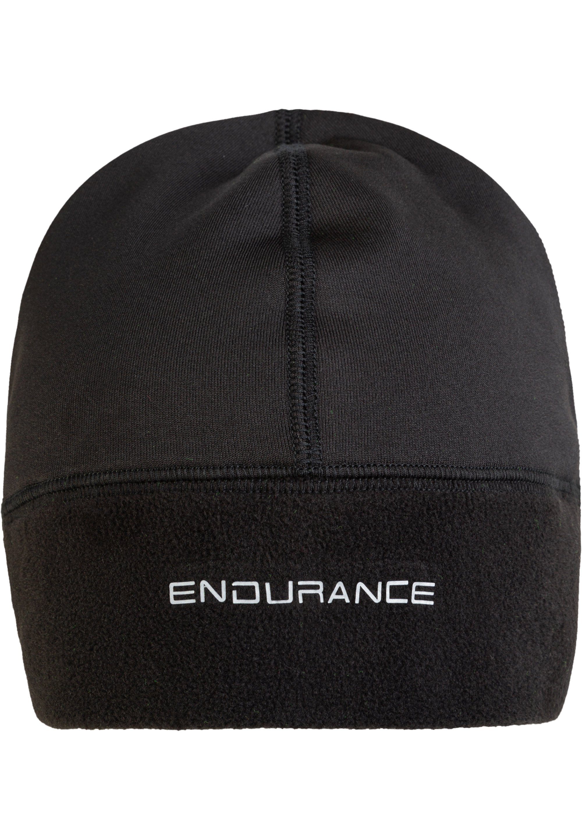 schwarz-schwarz Funktionsmaterial Mariom ENDURANCE atmungsaktivem aus Beanie