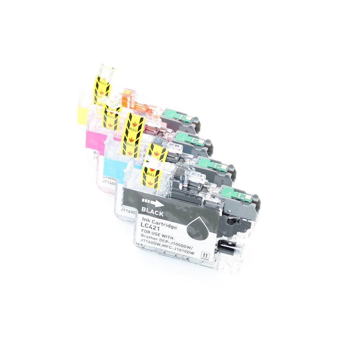 ABC Tintenpatrone (kompatibel für Brother LC421VAL LC421XLVAL DCP-J1050DW DCP-J1140DW, ABC)