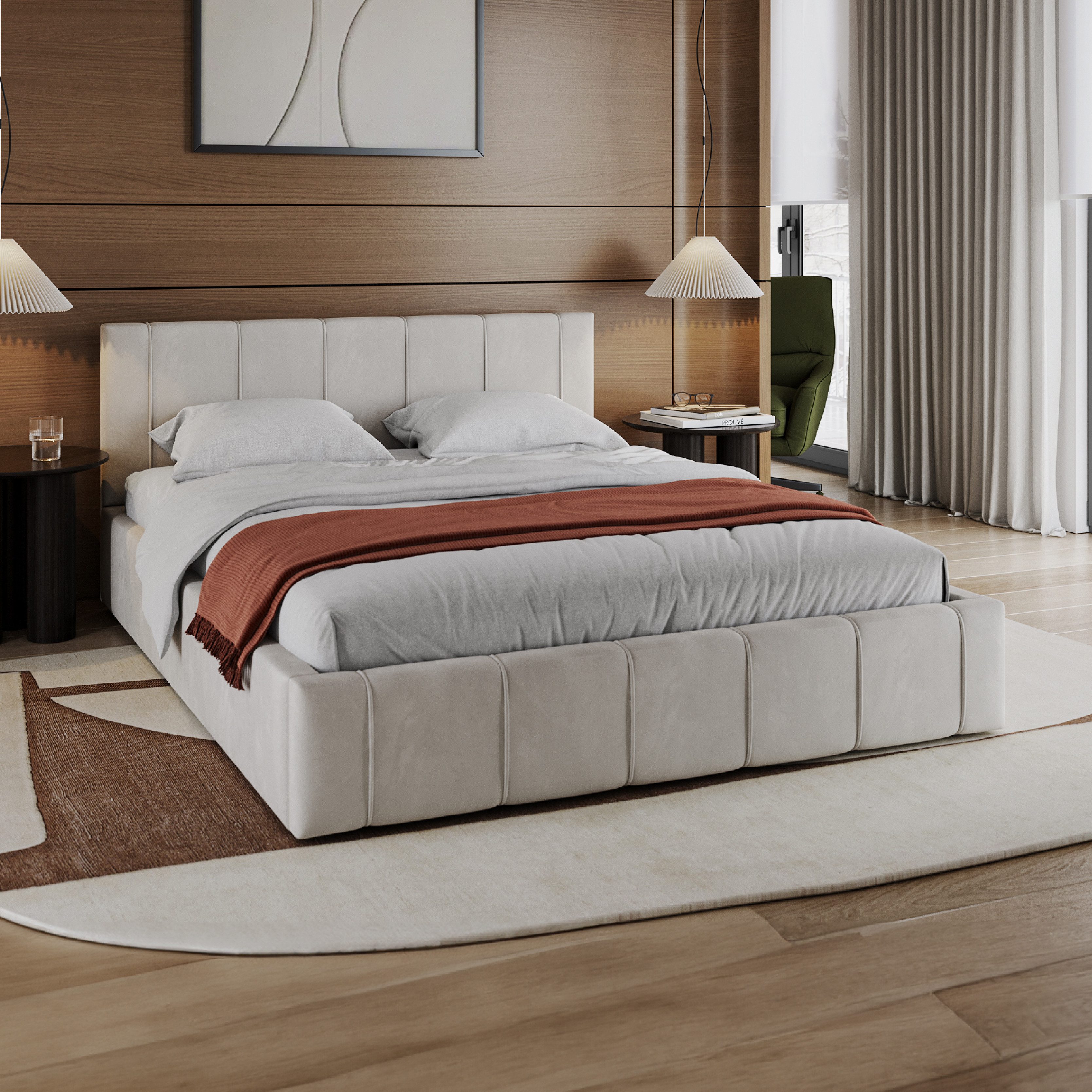 FDM Polsterbett FLORIDA Paris Bettgestell 90x200, günstig online kaufen