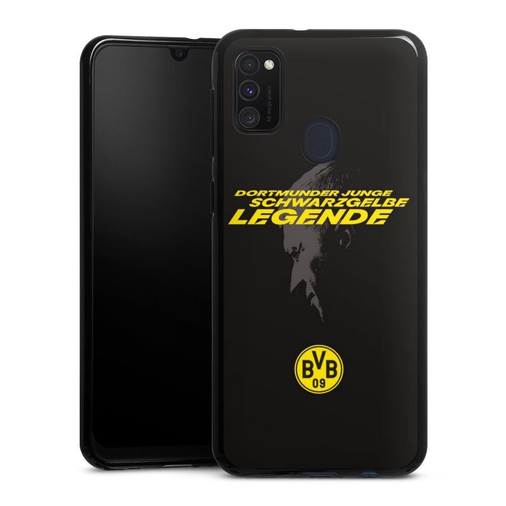 DeinDesign Handyhülle Marco Reus Borussia Dortmund BVB Danke Marco Schwarzgelbe Legende, Samsung Galaxy M21 Silikon Hülle Bumper Case Handy Schutzhülle