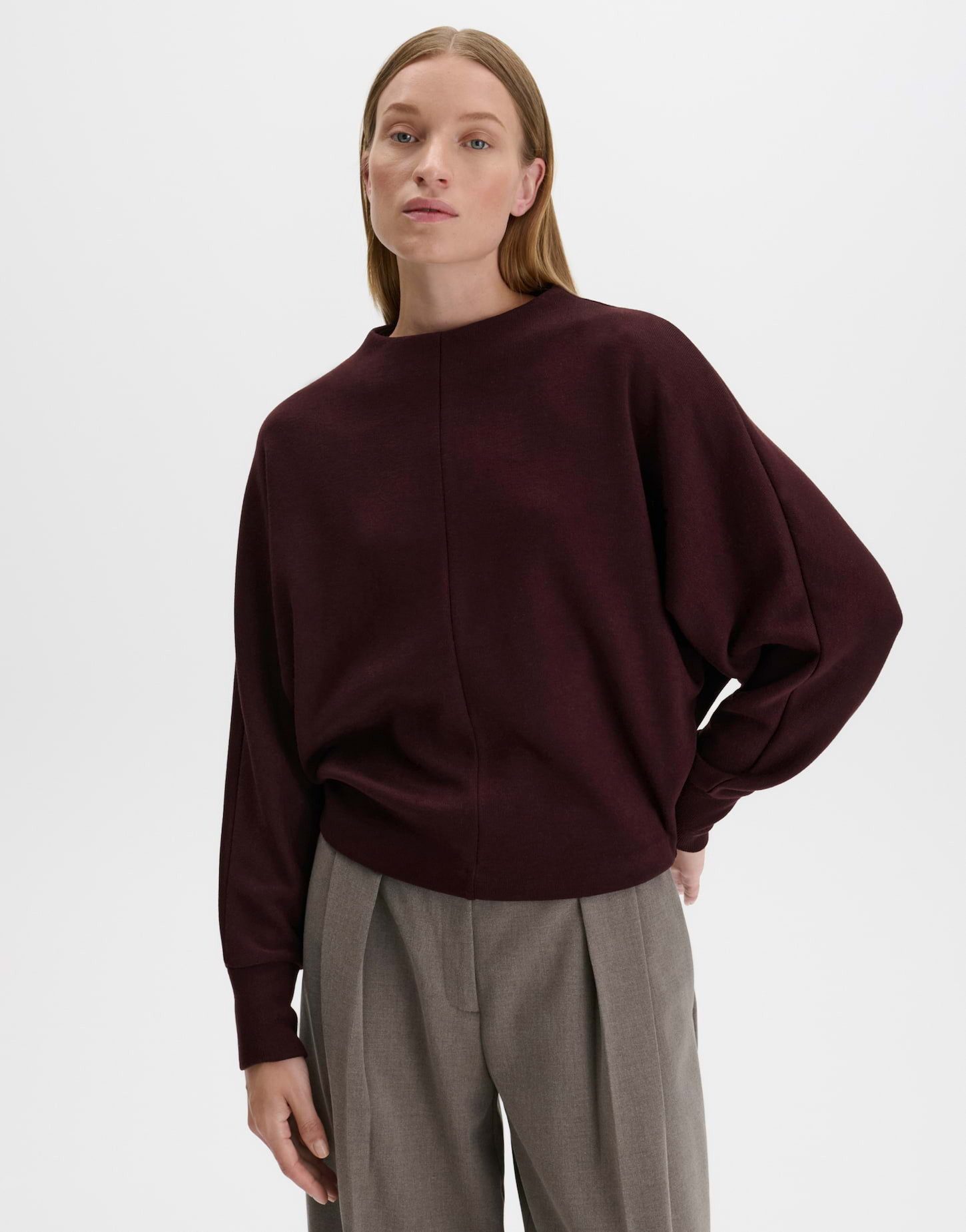 someday Sweatshirt Utibby detail aus weichem Viskose Mix Weite Passform mit langen Fledermausärmeln