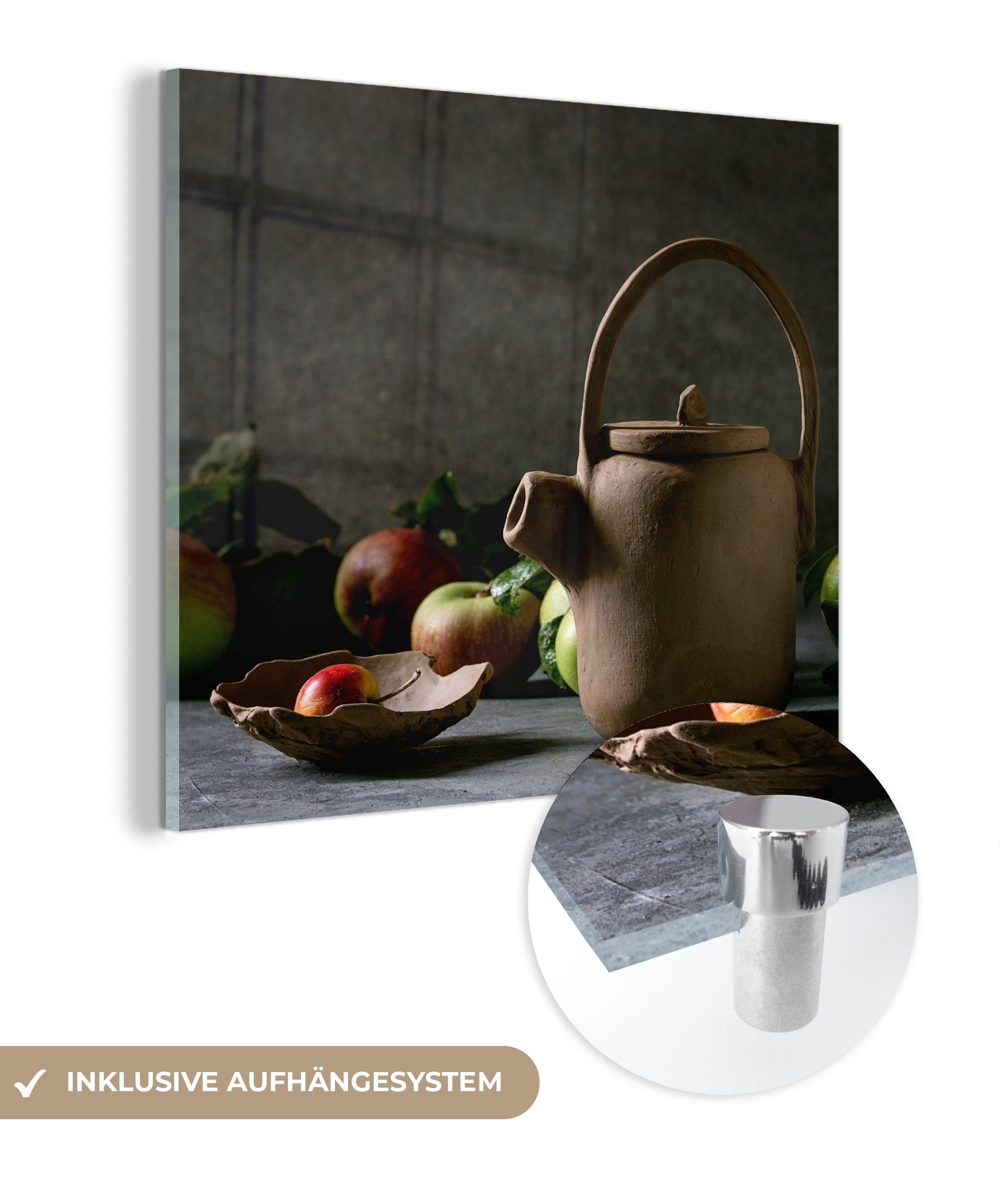 MuchoWow Acrylglasbild Kaffee Tee Hoher Tee-21-1-1, (1 St), Glasbilder - Bilder auf Glas Wandbild - Foto auf Glas - Wanddekoration | Bilder