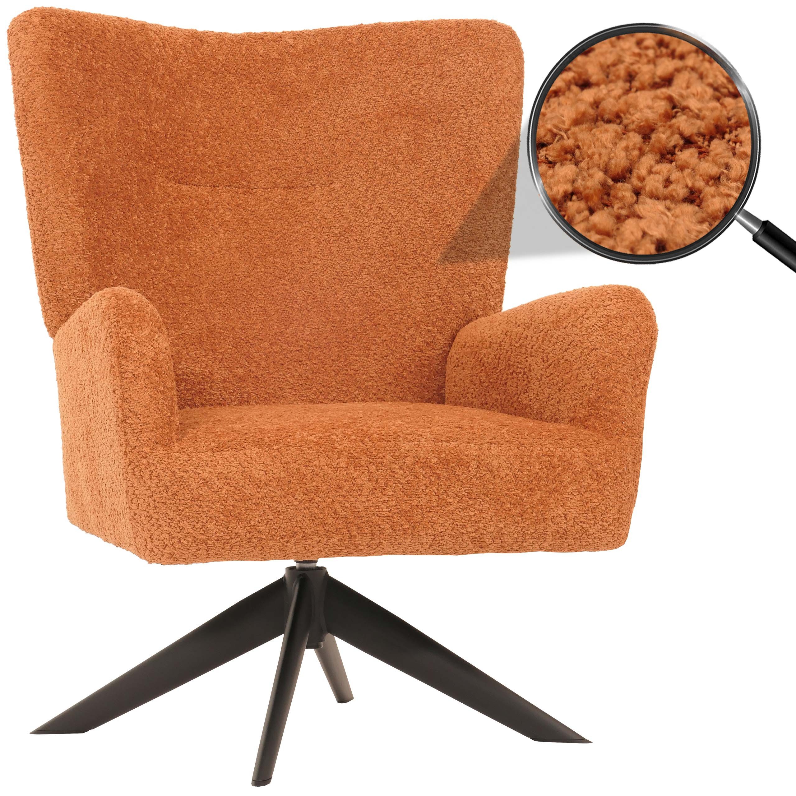 MCW Loungesessel MCW-N65, Moderner Chenille-Stoffbezug