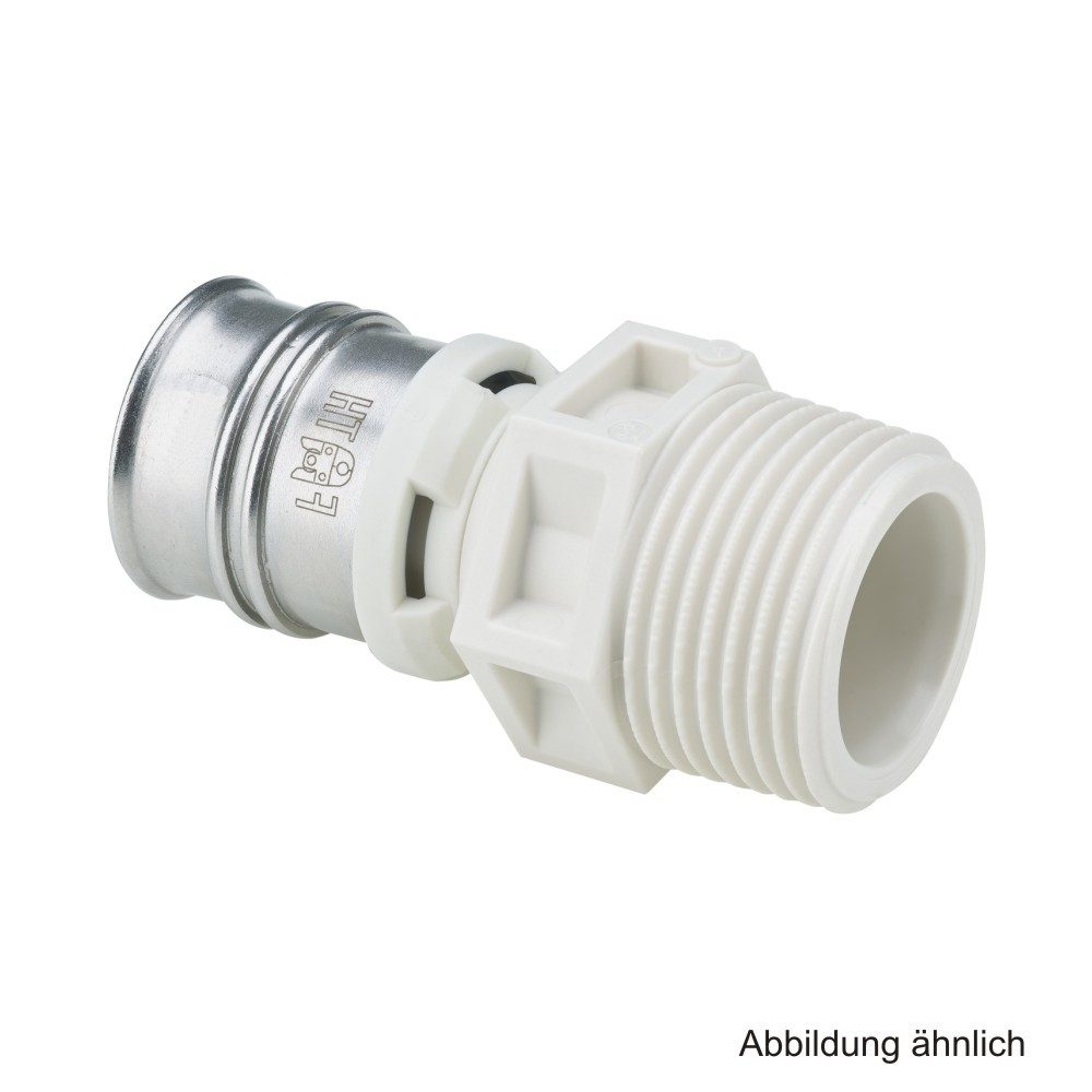 Fränkische Rohrwerke Wasserrohr Alpex Übergang mit AG PPSU, 20 mm x R 3/4"