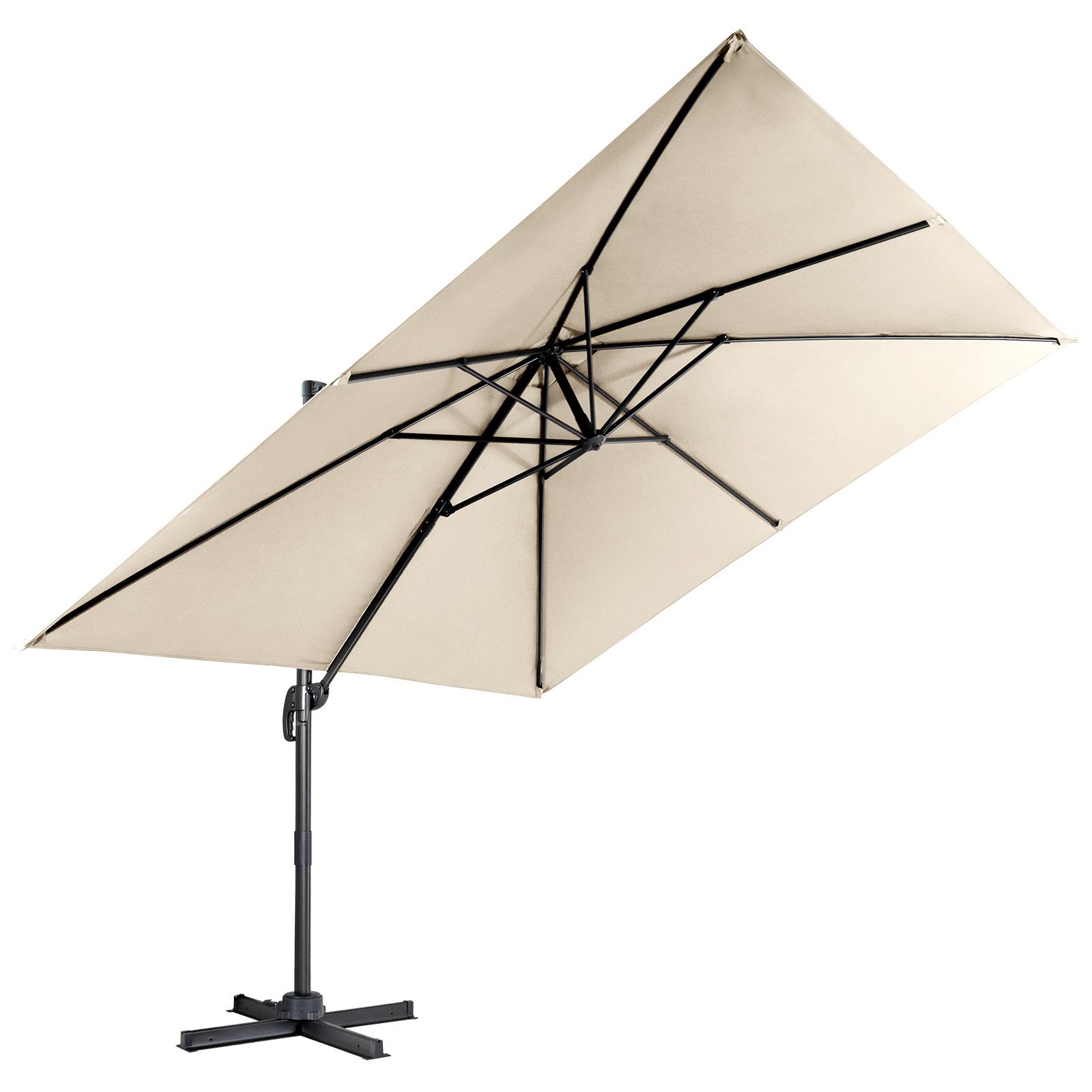 COSTWAY Sonnenschirm Balkon Ampelschirm, Ø300x300cm, neigbar, günstig online kaufen