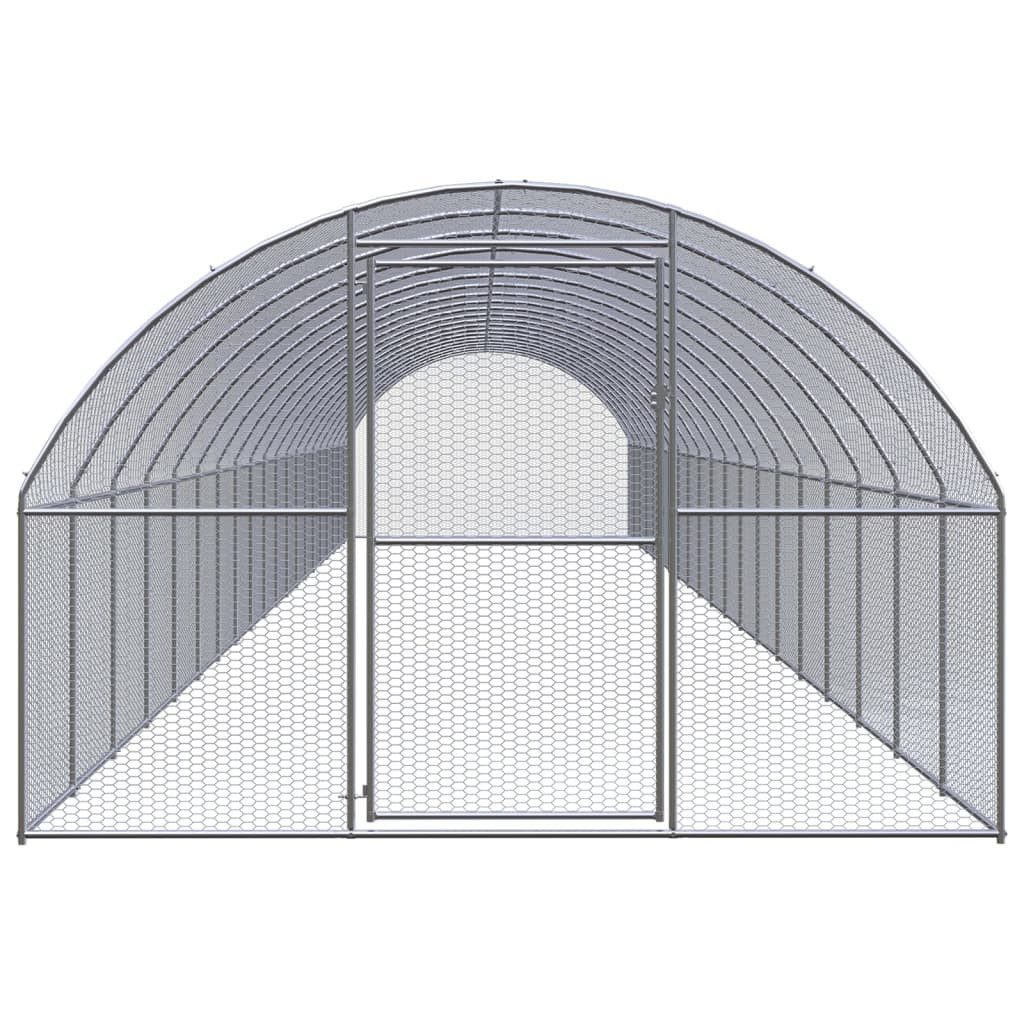 vidaXL Hühnerstall, Outdoor-Hühnerstall 3x20x2 m Verzinkter Stahl