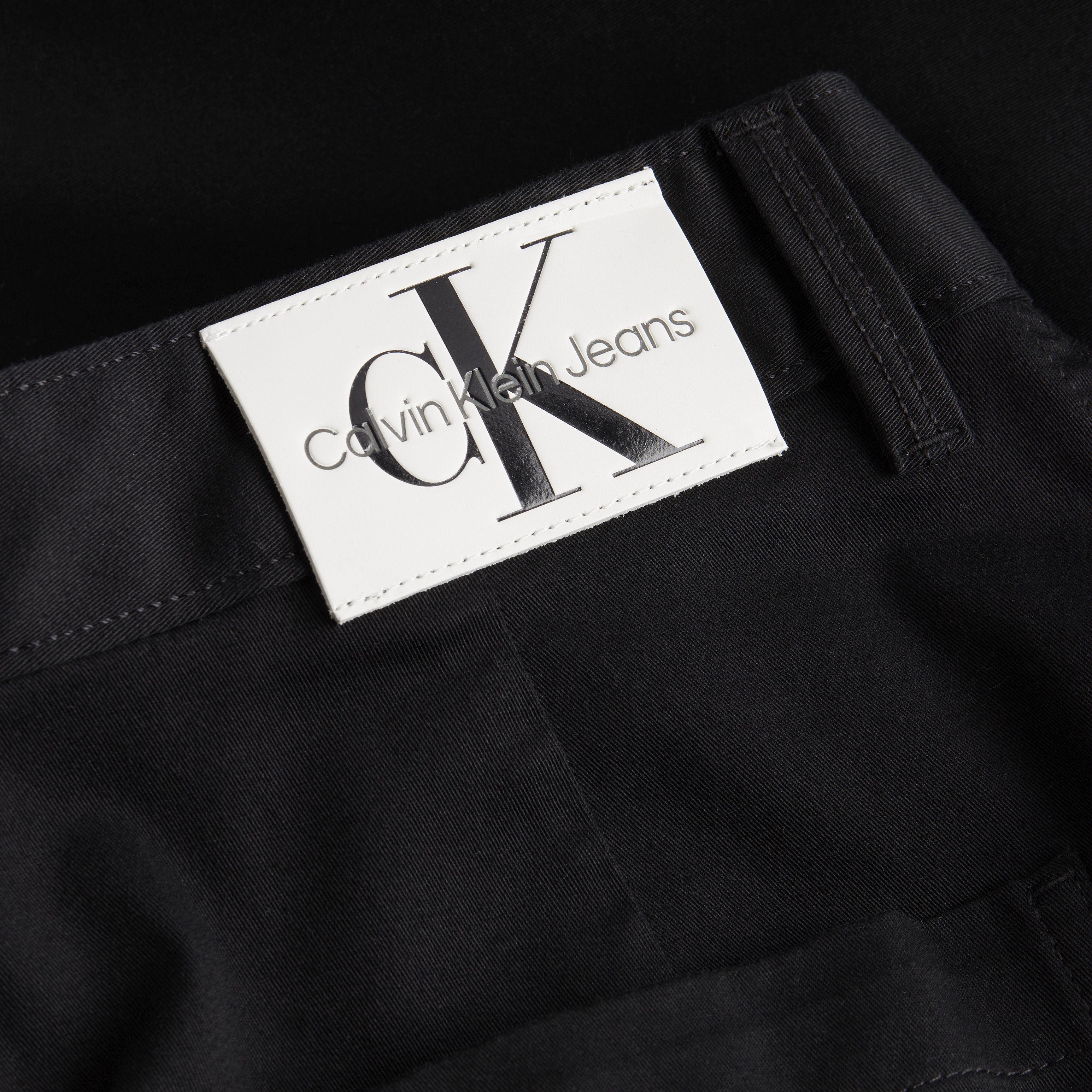 HIGH Ck Black Stretch-Hose STRAIGHT TWILL RISE Jeans Calvin Klein STRETCH