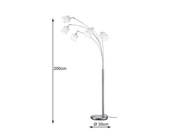 meineWunschleuchte LED Stehlampe, Dimmfunktion, LED wechselbar, Warmweiß, Große ausgefallene Designer-lampen dimmbar Lampenschirme Stoff H 200cm