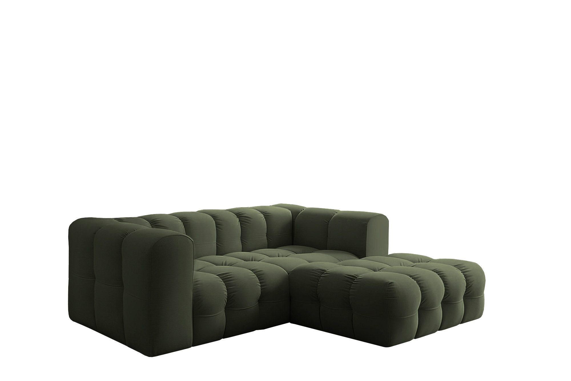 yourhouse24 Ecksofa BALOO L MINI 239x193 cm Bubble-Optik, Chenille oder Samt, Wolken-Sofa, Made in Europe