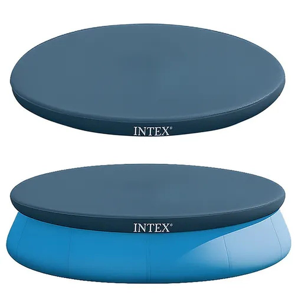 Intex Pool-Abdeckplane Poolabdeckung Schutzplane Abdeckhaube (Spar-Set, 1-St., Ø 366 cm wetterfest), Ø 366 cm, Vinyl 110 g/m², 30 cm Überhang, Kordelzug