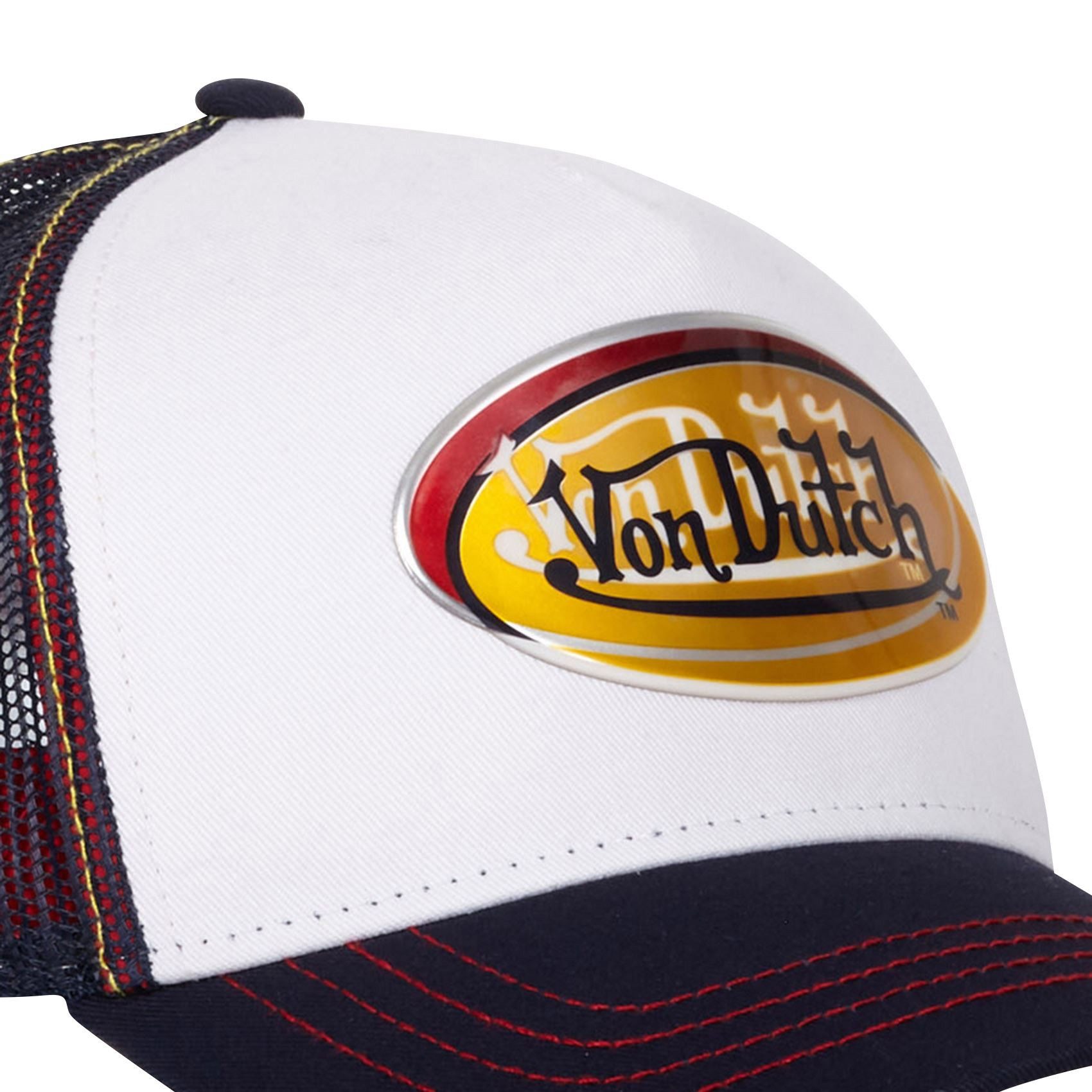 Von Dutch Trucker Cap Von Dutch Originals Trucker Cap - Contrast Stitch (Basecap, Meshcap, Trucker Kappe) Nähte in Kontrastfarben