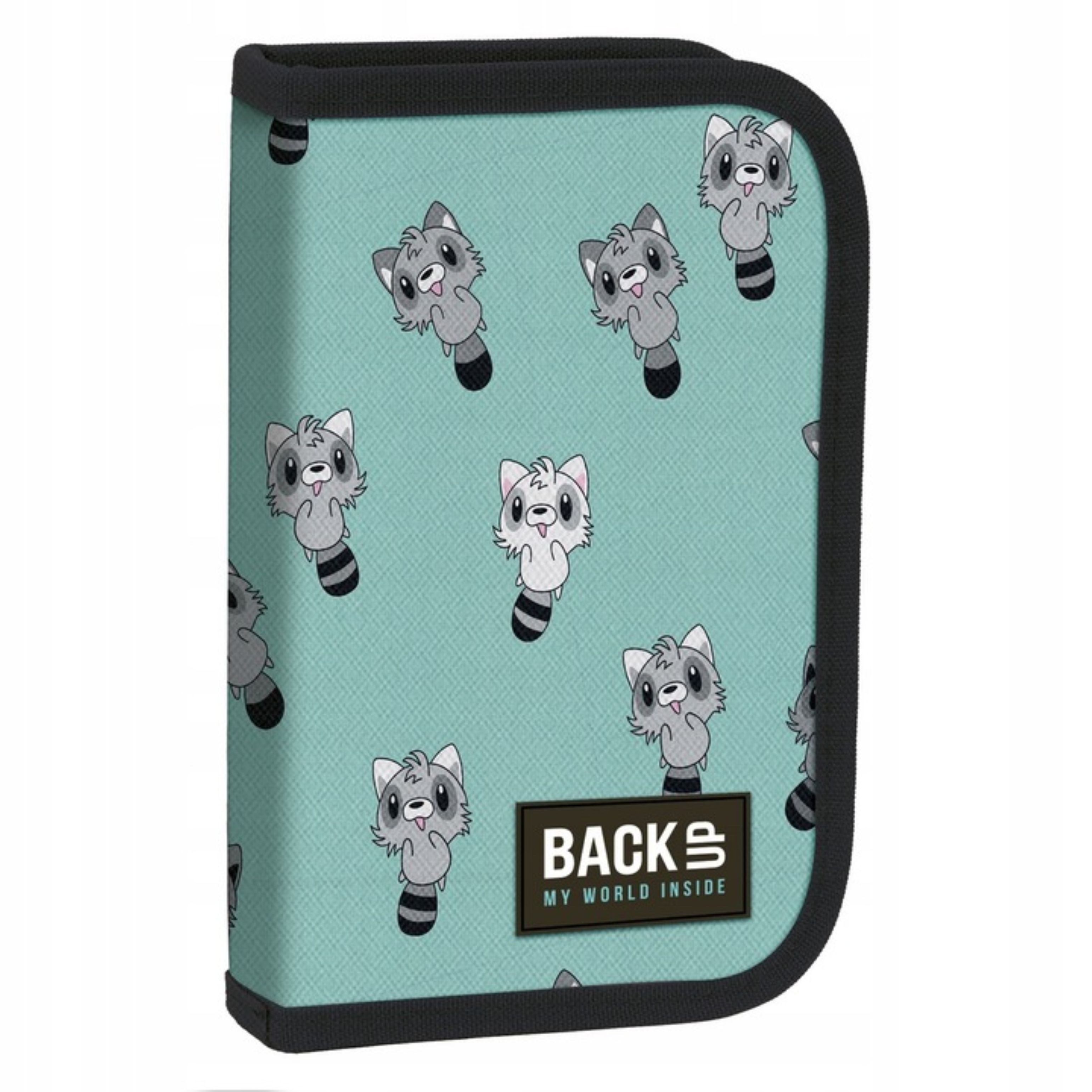 Back Up Federmäppchen Schüleretui „Süßer Waschbär” – Federmäppchen mit Zubehör BackUP, (1-tlg)