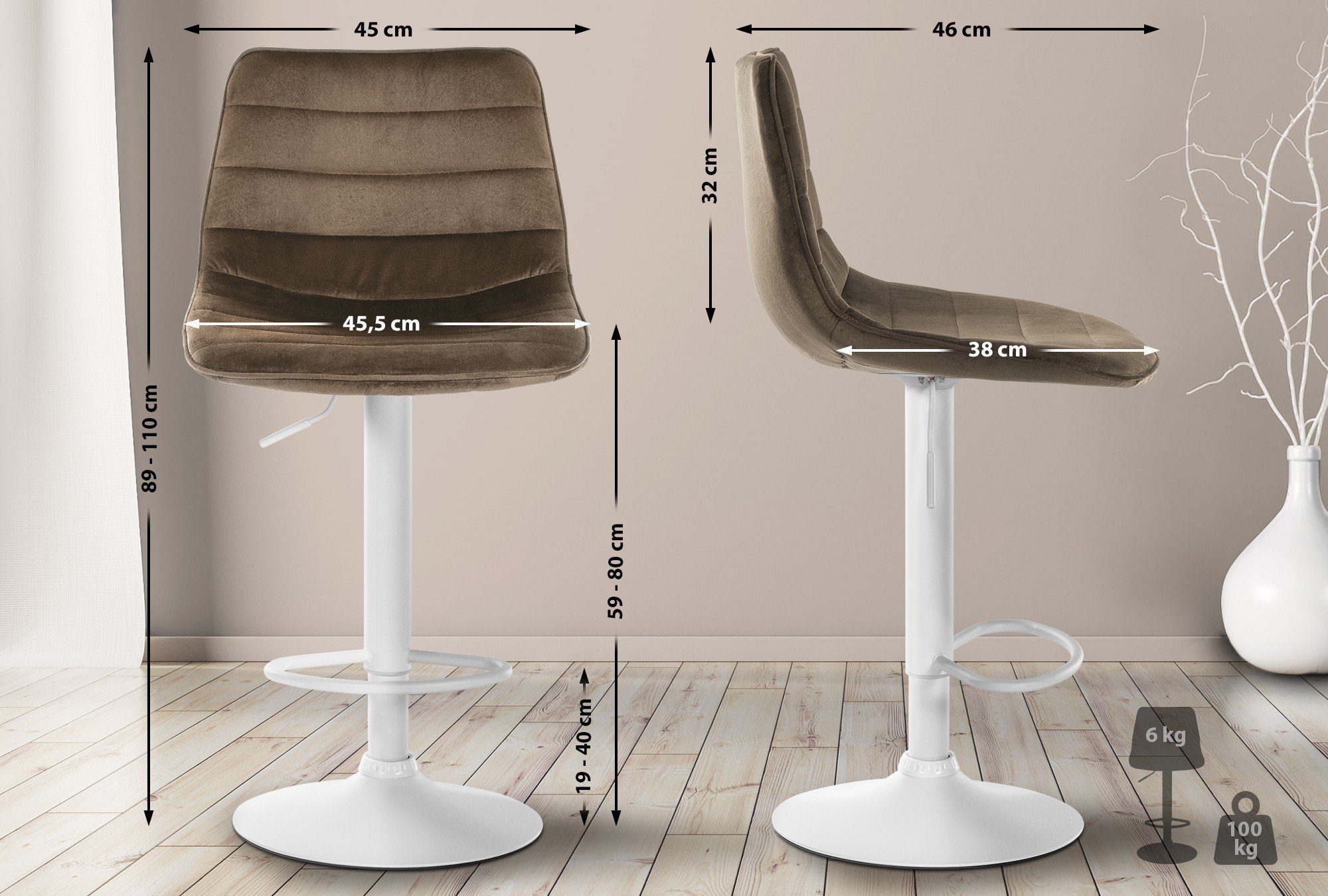CLP Barhocker Lex (2er Set, 2 günstig online kaufen