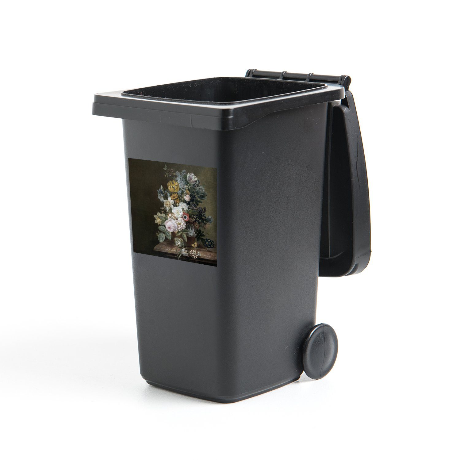 - Mülltonne, Meister Eelke St), Container, - Sticker, Jelles Mülleimer-aufkleber, Eelkema (1 Blumen Abfalbehälter Alte MuchoWow Wandsticker