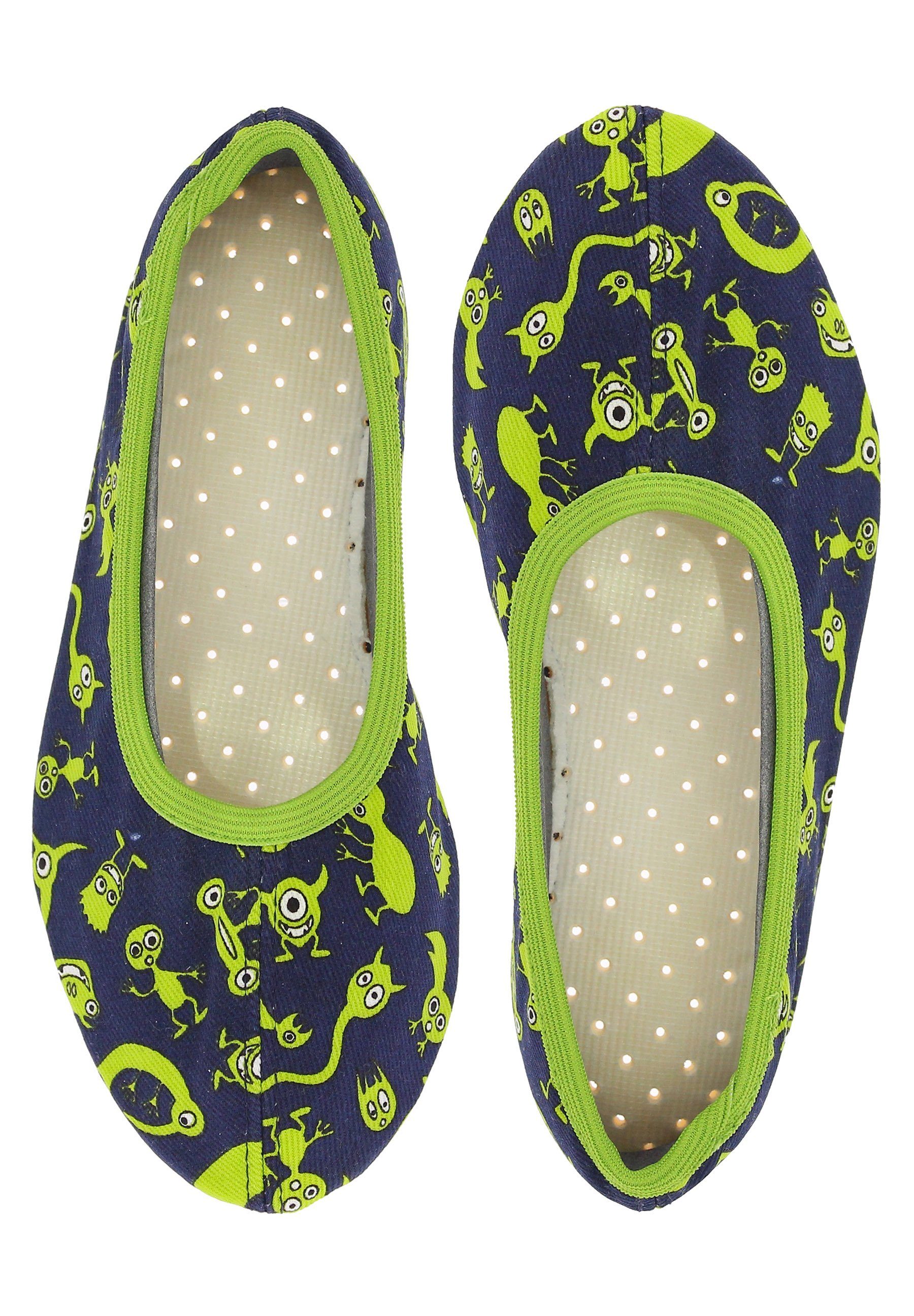 Schläppchen Monster mit atmungaktiver Sohle Gymnastikschuh