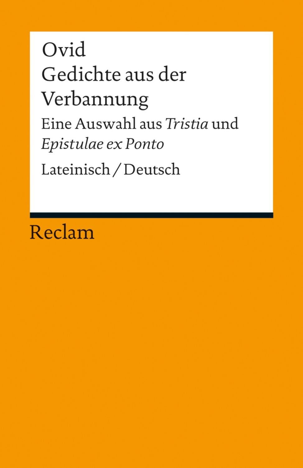 Gedichte aus der Verbannung / Ovid