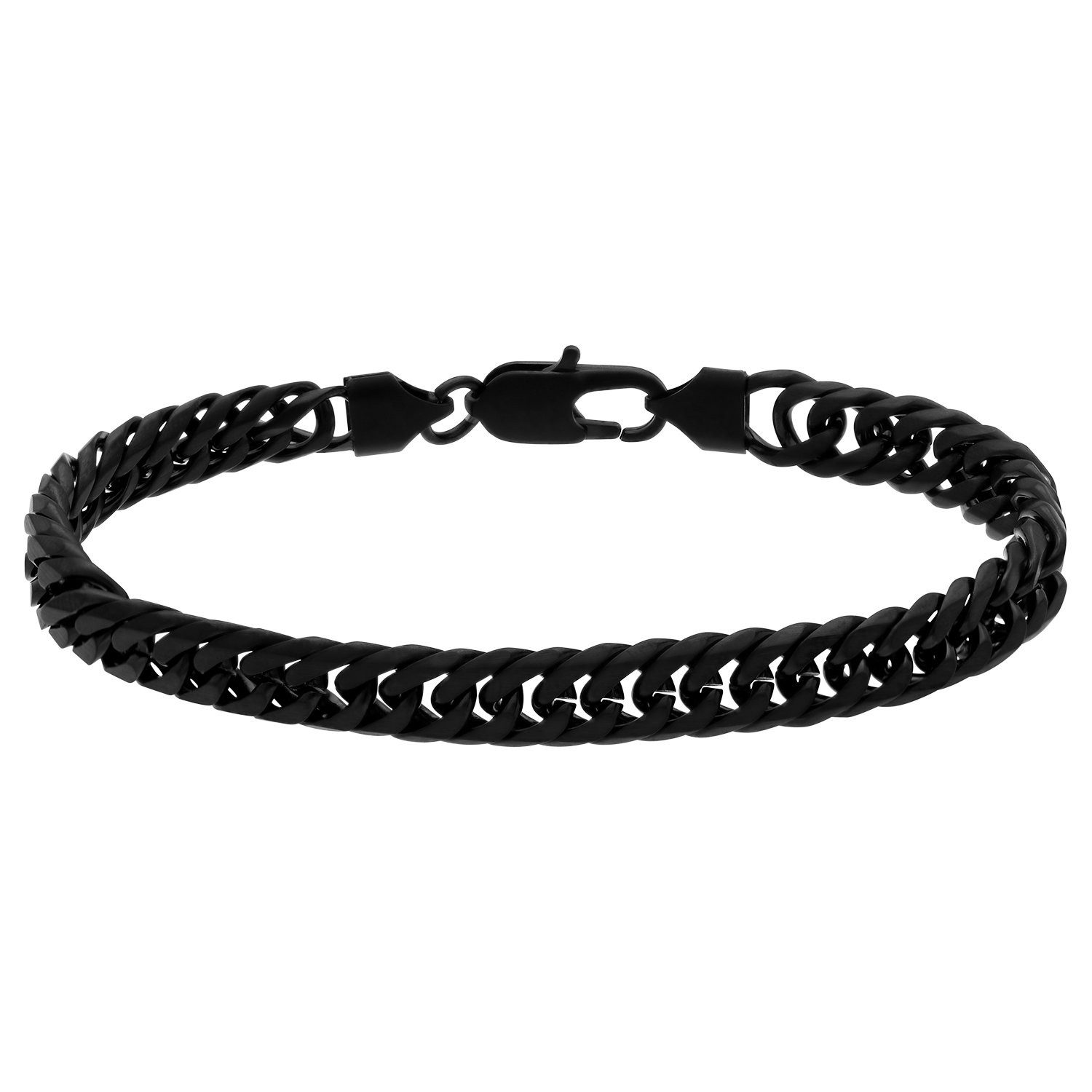 LUCARDI Gliederarmband Armband - Stahl - Schwarz - Herren