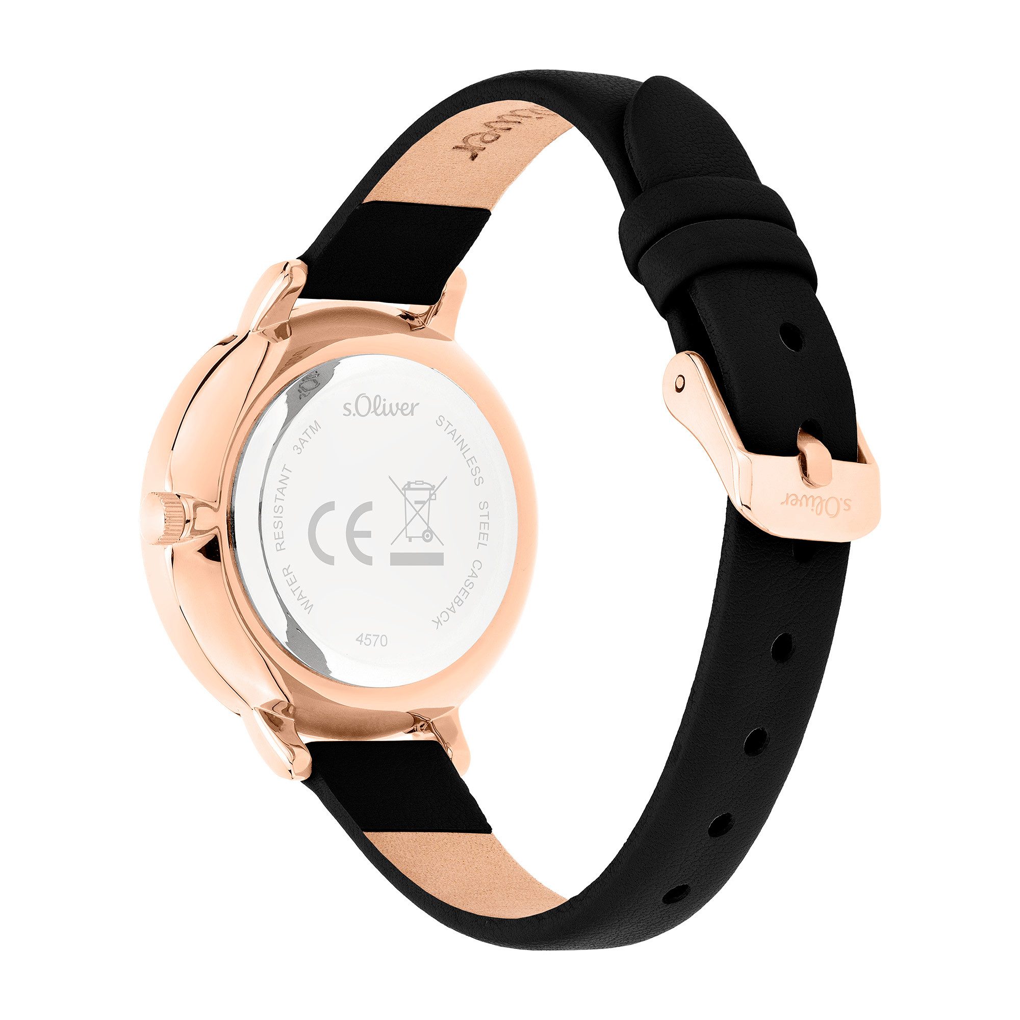 s.Oliver Quarzuhr Lovely Time SO-4570-LQ, Armbanduhr, Damenuhr, analog