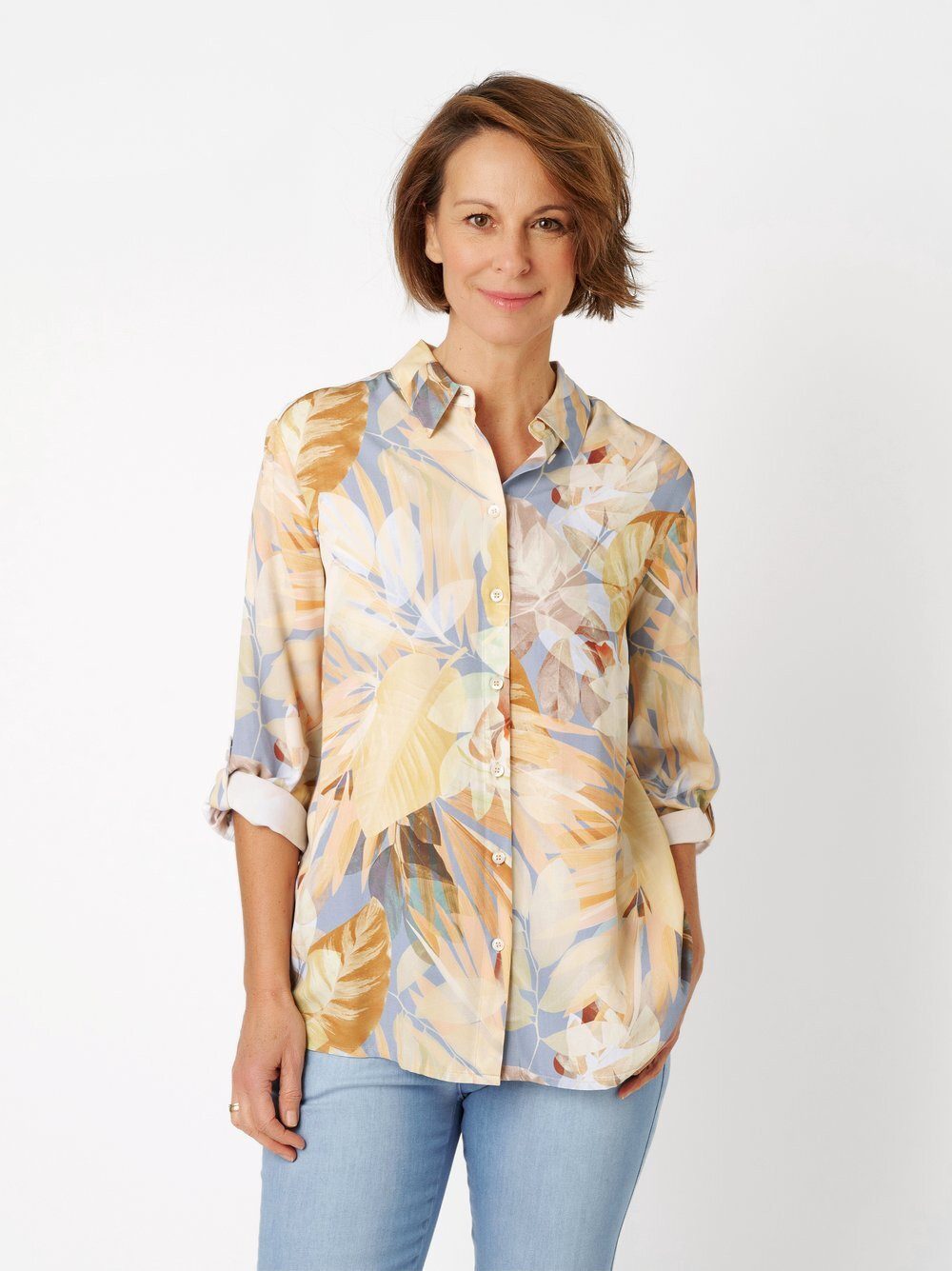 Relaxed by TONI Hemdbluse Sweet Bea mit tropischem Print