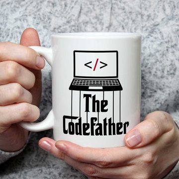 GRAVURZEILE Tasse mit Spruch - The Codefather, Keramik, Farbe: Weiß