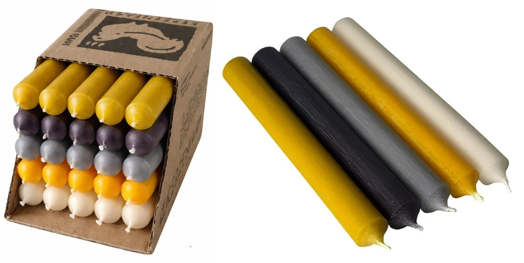 Hahn Kerzenfarm Spitzkerze Otto Bunte Stabkerzen Set 25 Stück Set 19