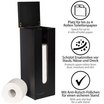 ONVAYA Toiletten-Ersatzrollenhalter Toilettenpapier Aufbewahrung aus Bambus für bis zu 4 Rollen