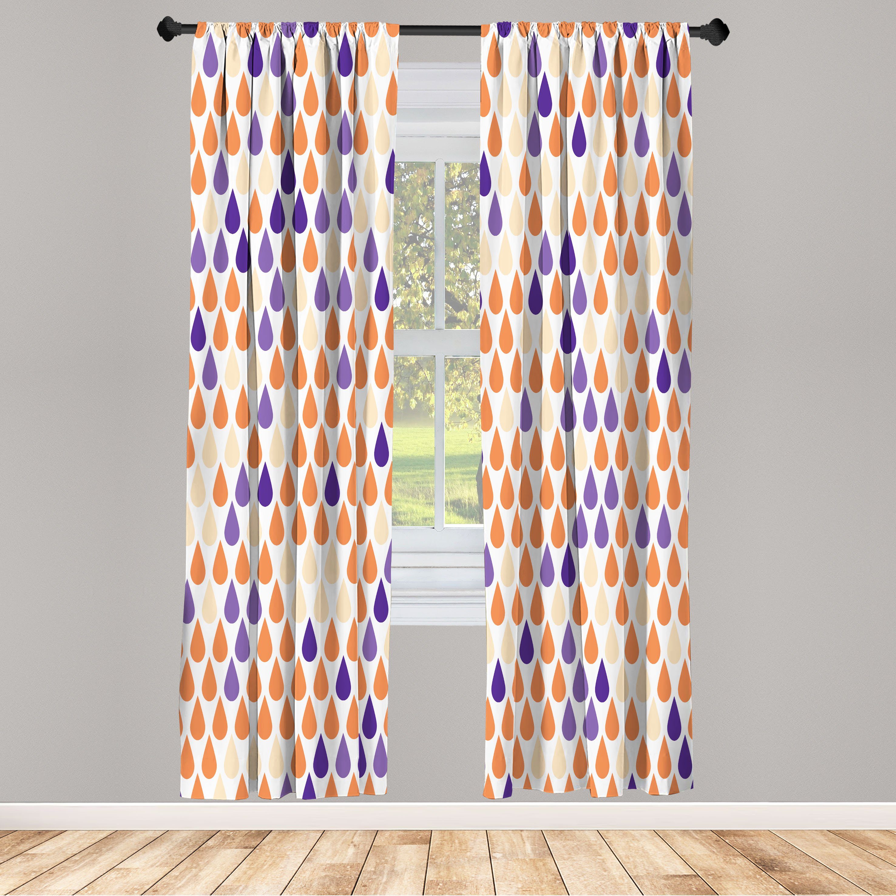 Gardine Vorhang für Microfaser Dekor, Abakuhaus, Wohnzimmer Schlafzimmer