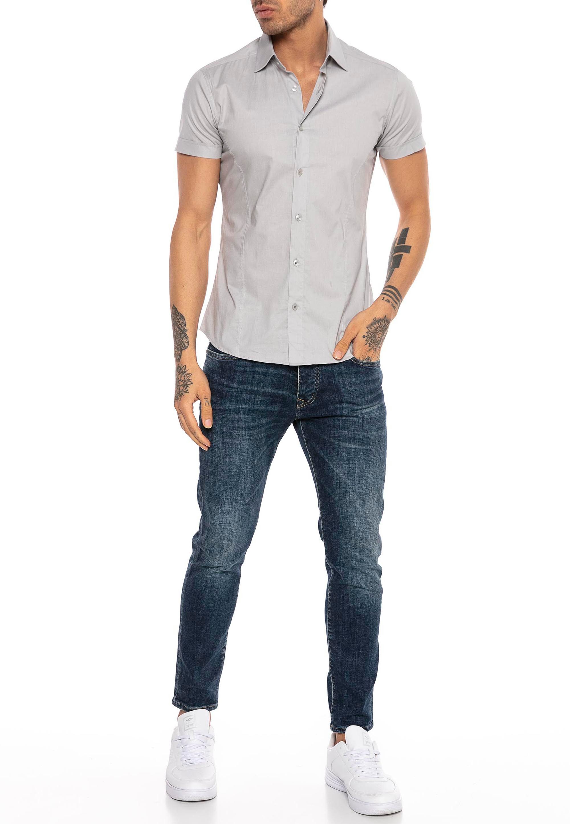 RedBridge Kurzarmhemd Slim Fit – Eleganter Look, Stretch-Material, Figurbetont – Bild 4 von 4