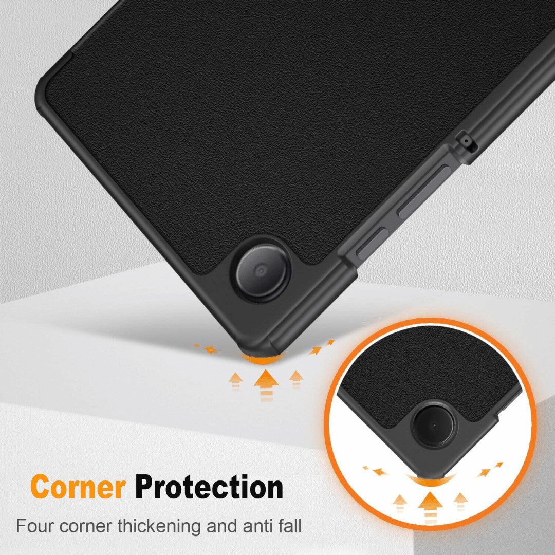 SmartUP Tablet-Hülle für Samsung Galaxy Tab A11 Plus 9H Schutzglas Panzerfolie Klapphülle 11 Zoll, integrierte Standfunktion, integrierter Magnetverschluss – Bild 5 von 5