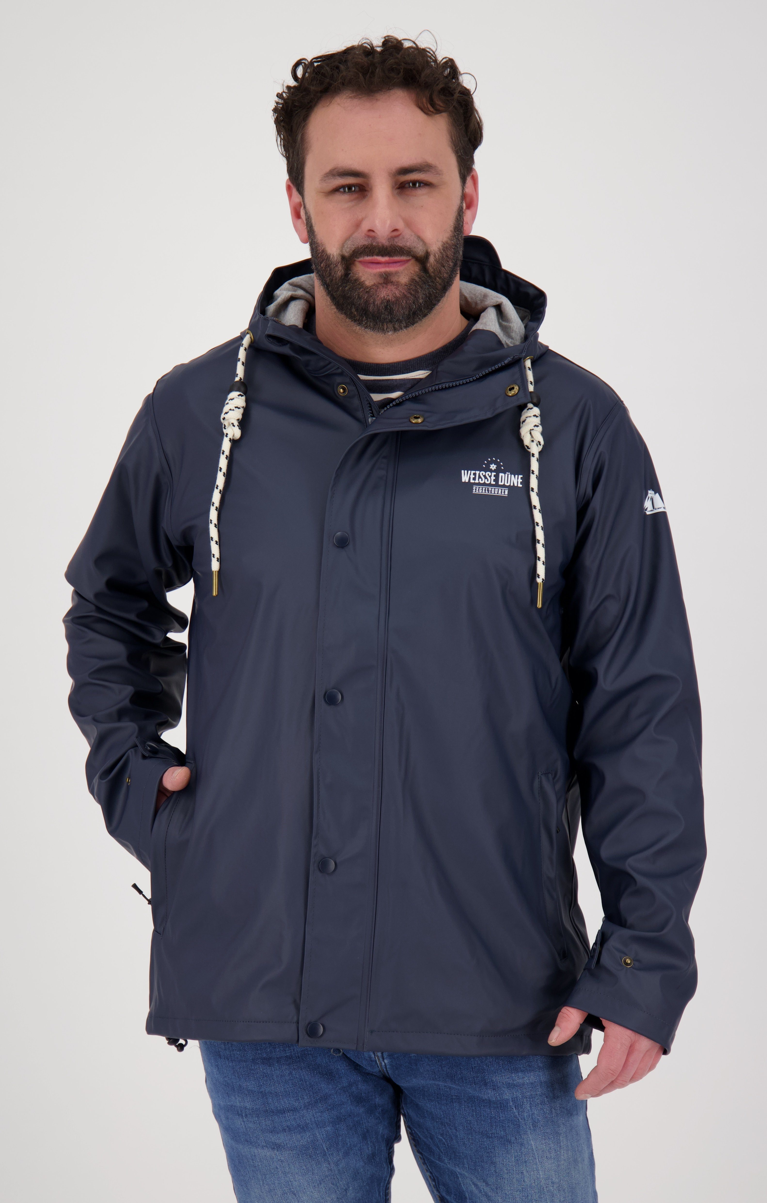Weisse Düne Regenjacke NEPPERMIN MEN mit Kapuze und wasserdich verschweißten Nähten