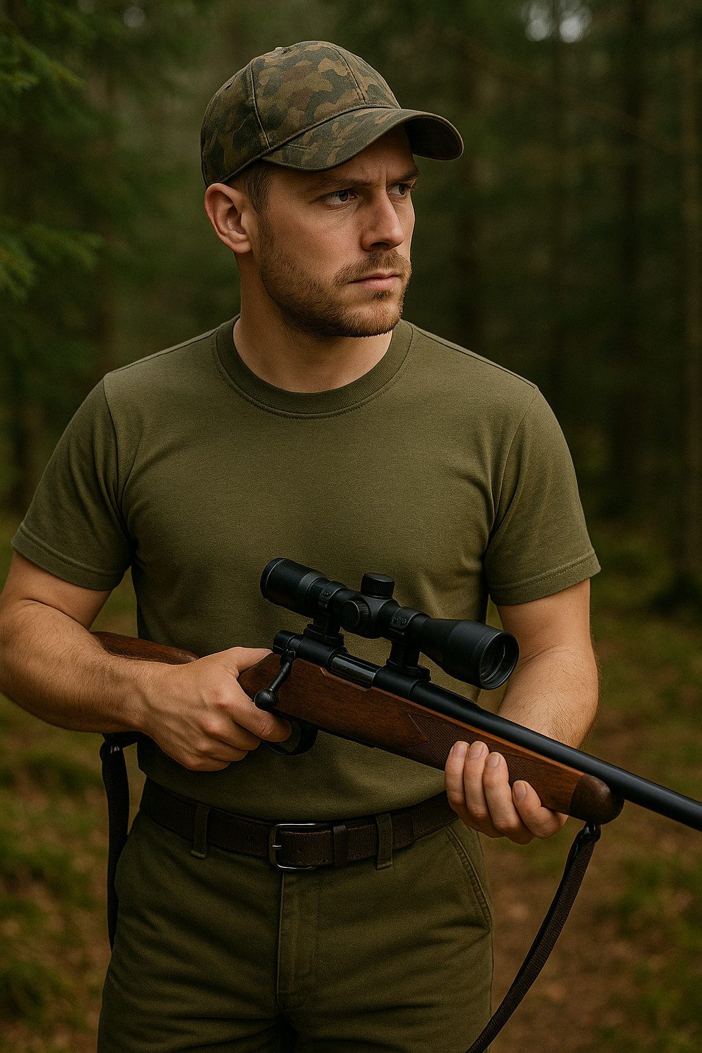 Leo Köhler T-Shirt Original Bundeswehr-Unterhemd T-Shirt Jagdunterhemd von Oefele Jagd