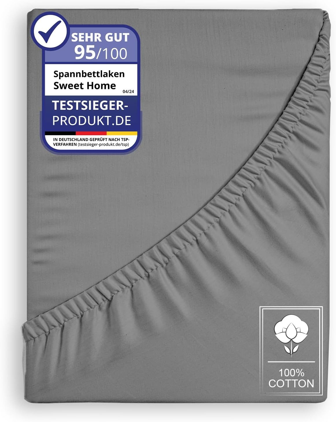 Sweet Home World Spannbettlaken Spannbettlaken 90x200cm 100% Baumwolle alle Betten bis 25 cm