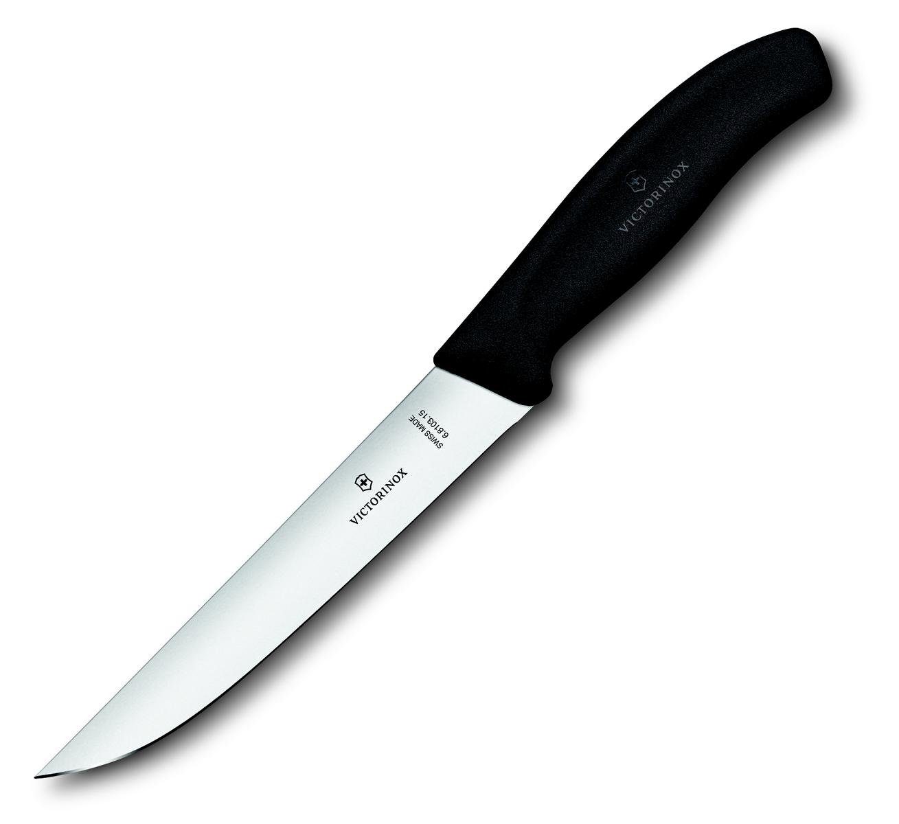 Victorinox Taschenmesser Klinge, ger.,schm. Tranchierm., Classic schw.,Blister 15cm, Swiss