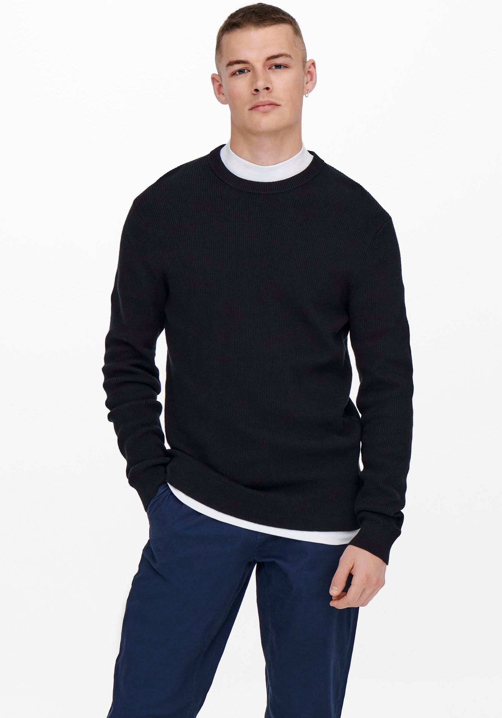 ONLY & SONS Strickpullover im Strukturmuster