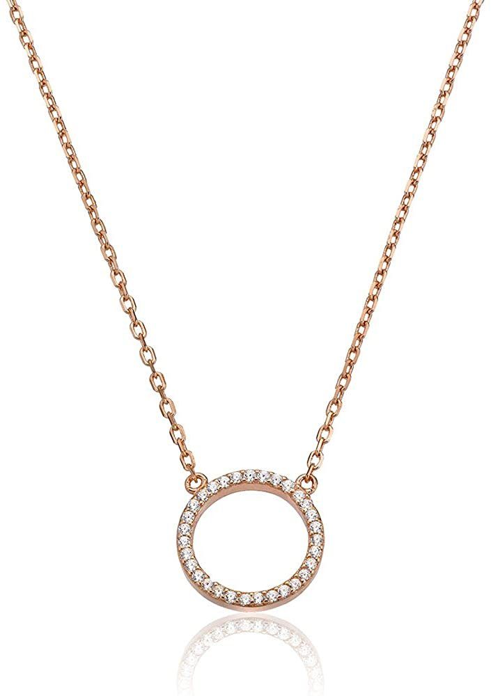 Kette mit Anhänger Karisma Damen Silber 925 Anhänger Kreis Liebe Zrikonia Collier