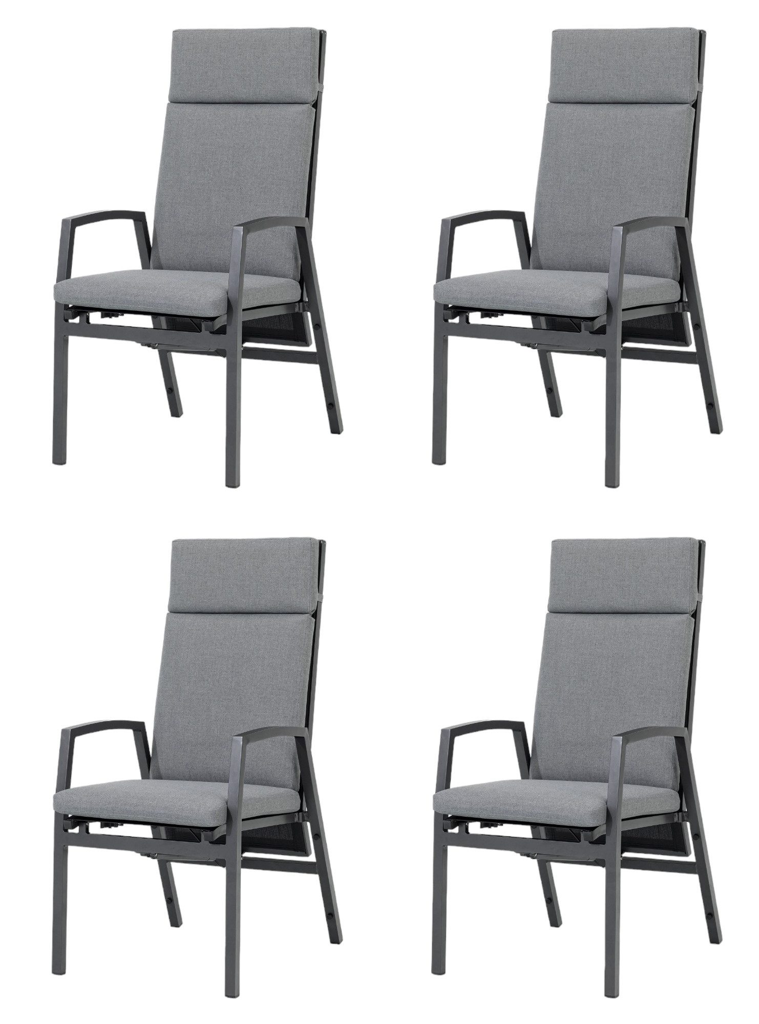 Gardissimo Gartenstuhl 4 er Set Vigo Lounge Stuhl Dining Alu Move Stapelstu günstig online kaufen