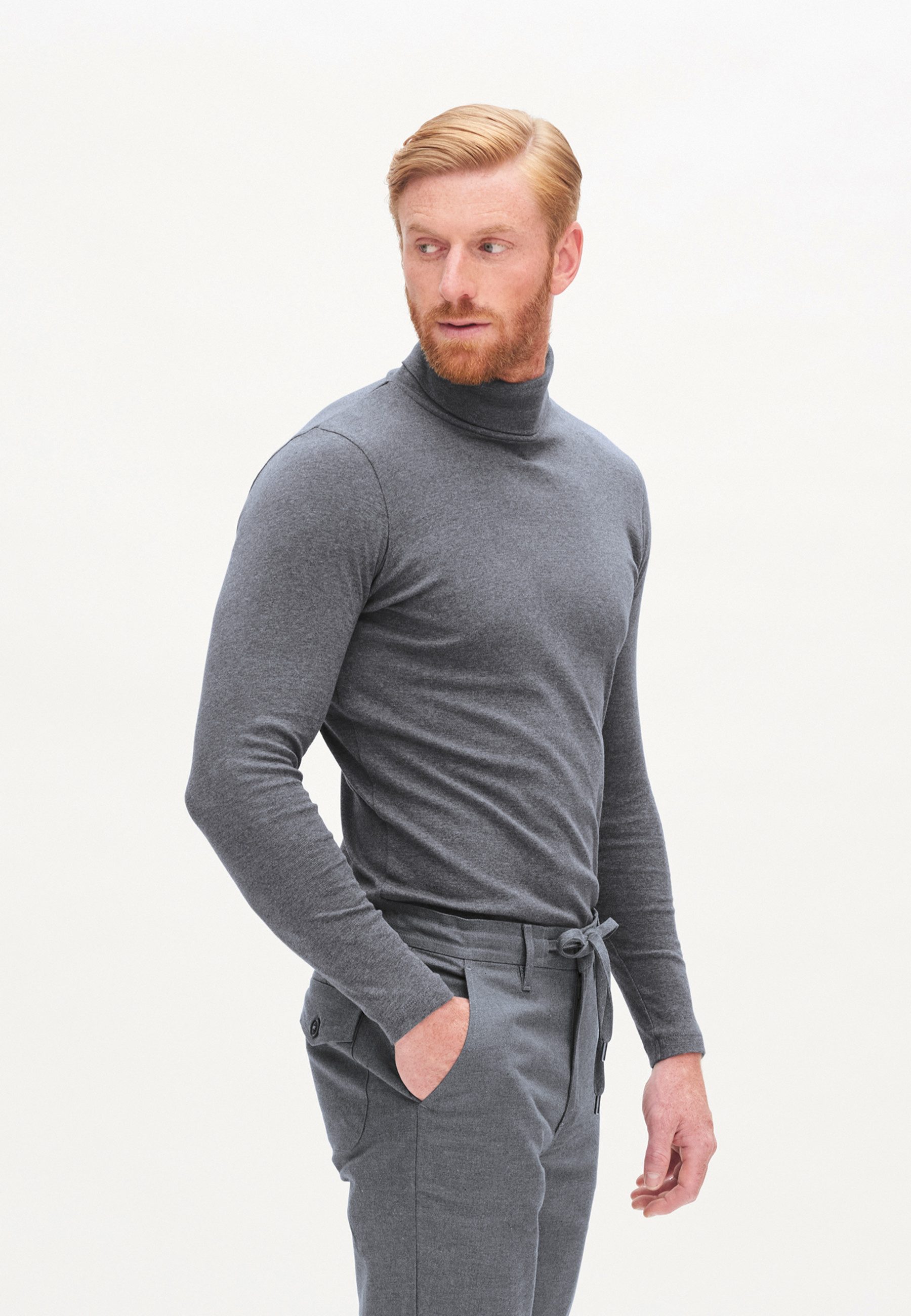 LIVING CRAFTS Rollkragenpullover HELGE GOTS zertifiziert