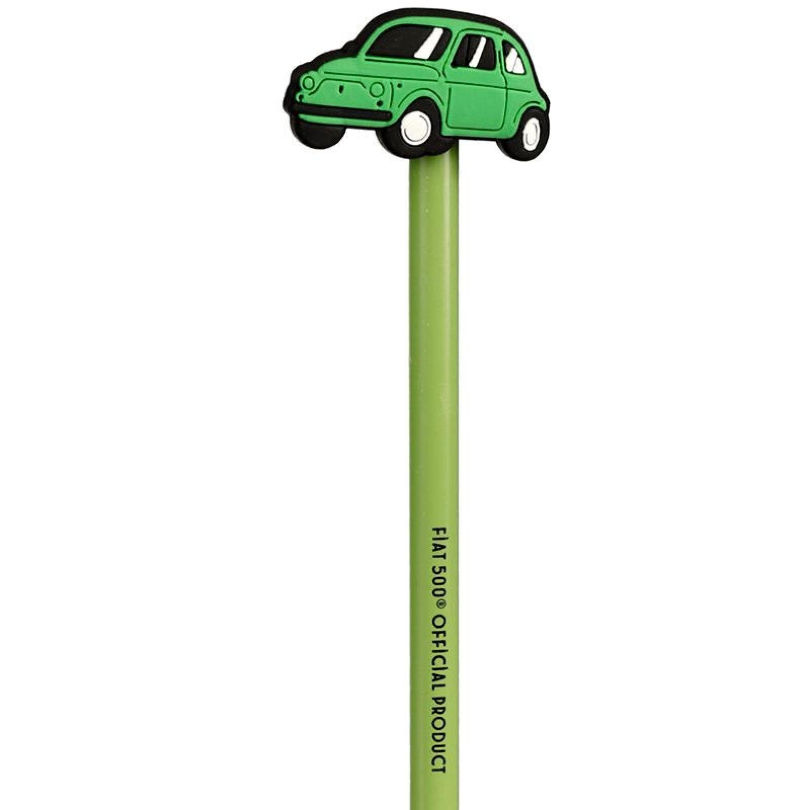 Puckator Bleistift Fiat 500 Retro Stück), PVC Fiat Bleistift PVC Topper (pro in mit von Retro 500 Form