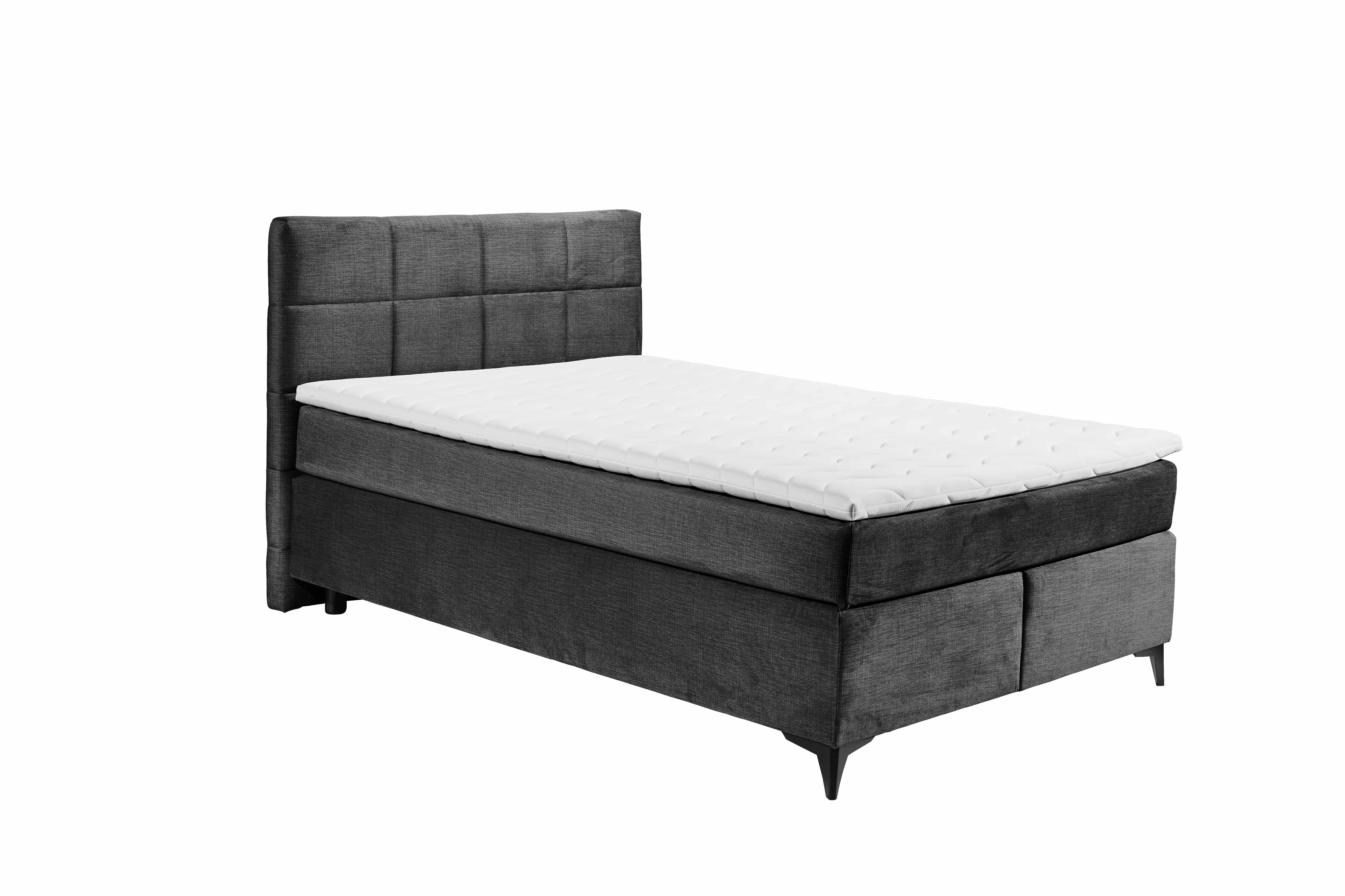 ED EXCITING DESIGN Boxspringbett Navarra – 140x200 und 180x200 inkl. Topper und Matratze (Inklusive Matratze und Topper), Pflegeleichter Bezug, wählbare Größe & stilvolle Farbvielfalt