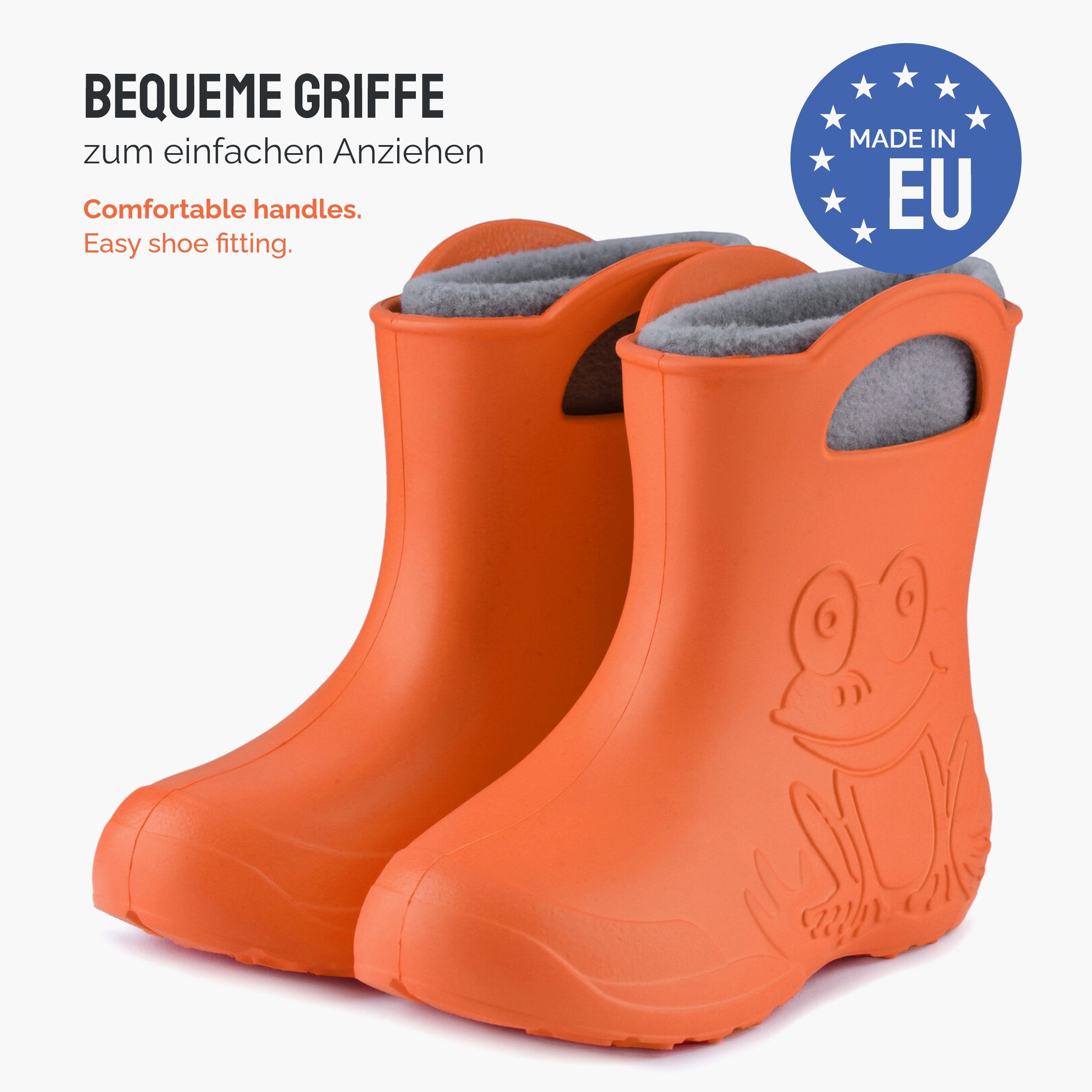 Ladeheid Kinder EVA federleichte Regenschuhe LA-CA-03 Gummistiefel mit herausnehmbares Innenfutter – Bild 5 von 5
