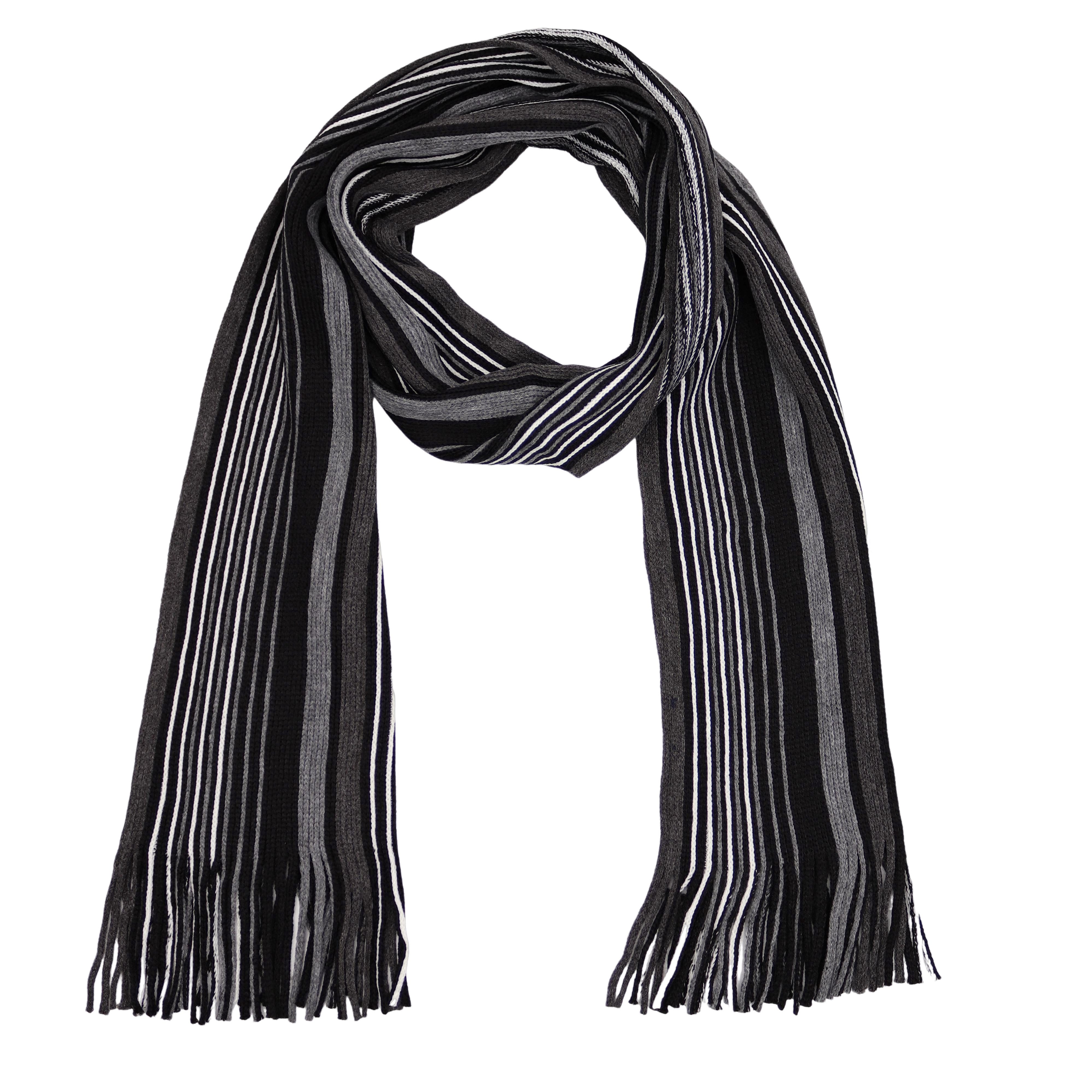 Strickschal Herren Weicher und warmer Schal Streifen 32x180cm