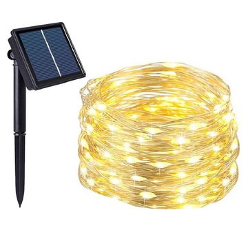 Salcar LED Solarleuchte 10m/20m LED Solar Lichterkette Solarleuchten Außen, warmweiß