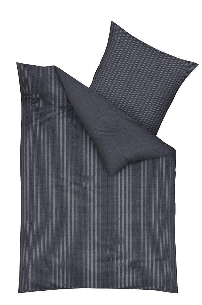Kaeppel Wendebettwäsche Eternity Combo Bettwäsche, Satin mit seidigem Glanz, Streifen-Design, Mako-Satin, 2 teilig